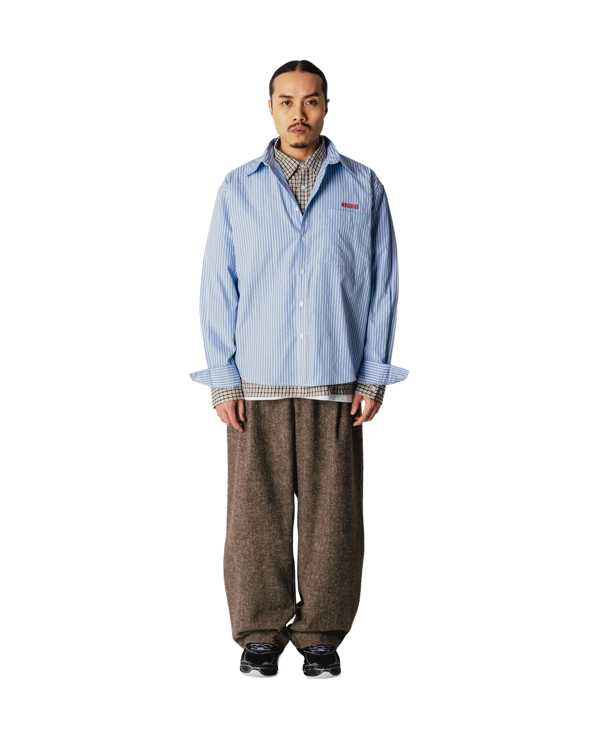 Woodbird WBBuzo HK Stripe Shirt Shirts Blue
