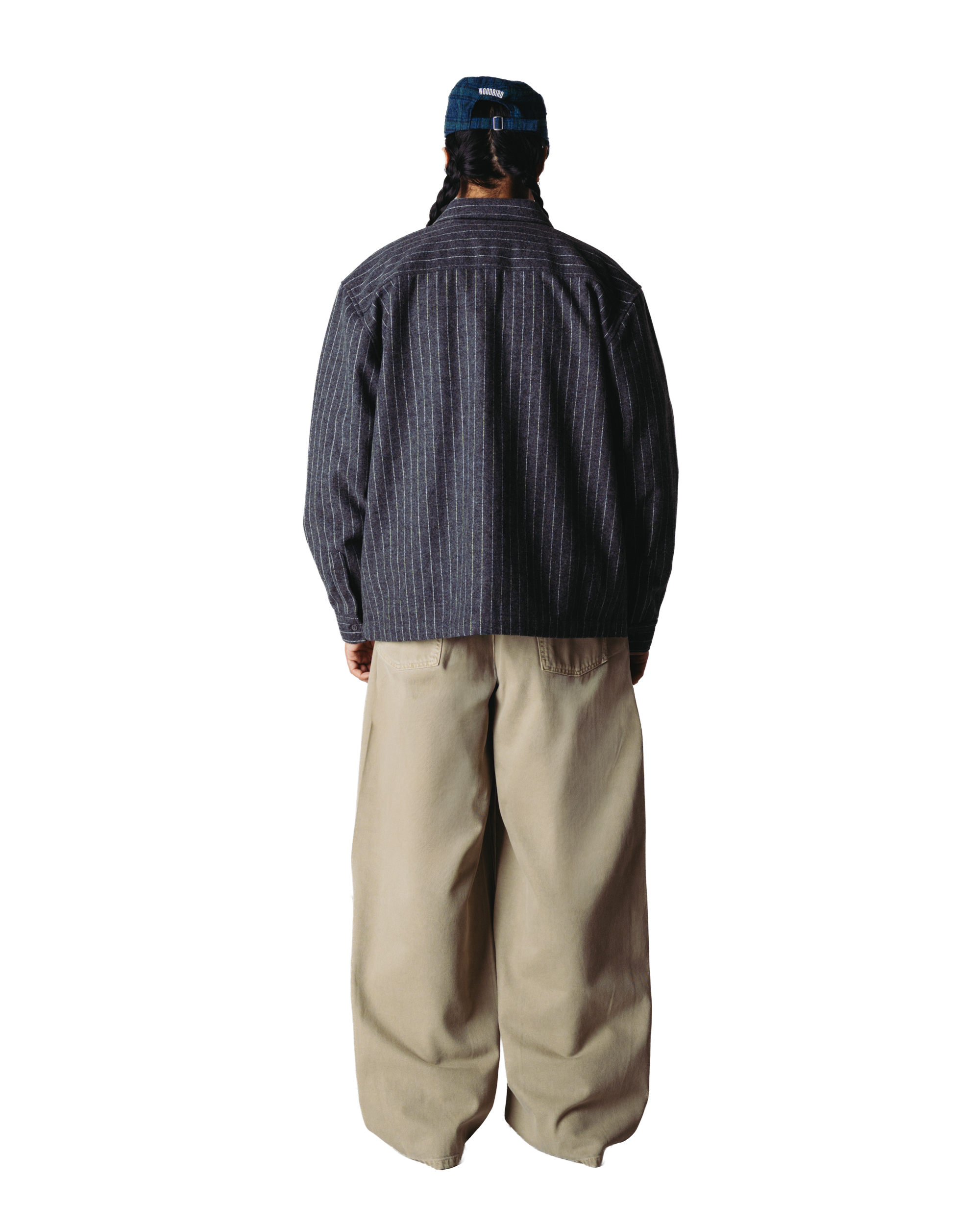 Woodbird WBBuzo Herringbone Shirt Shirts Dark Grey