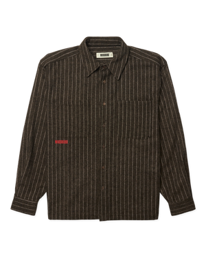 Woodbird WBBuzo Herringbone Shirt Shirts Dark Olive