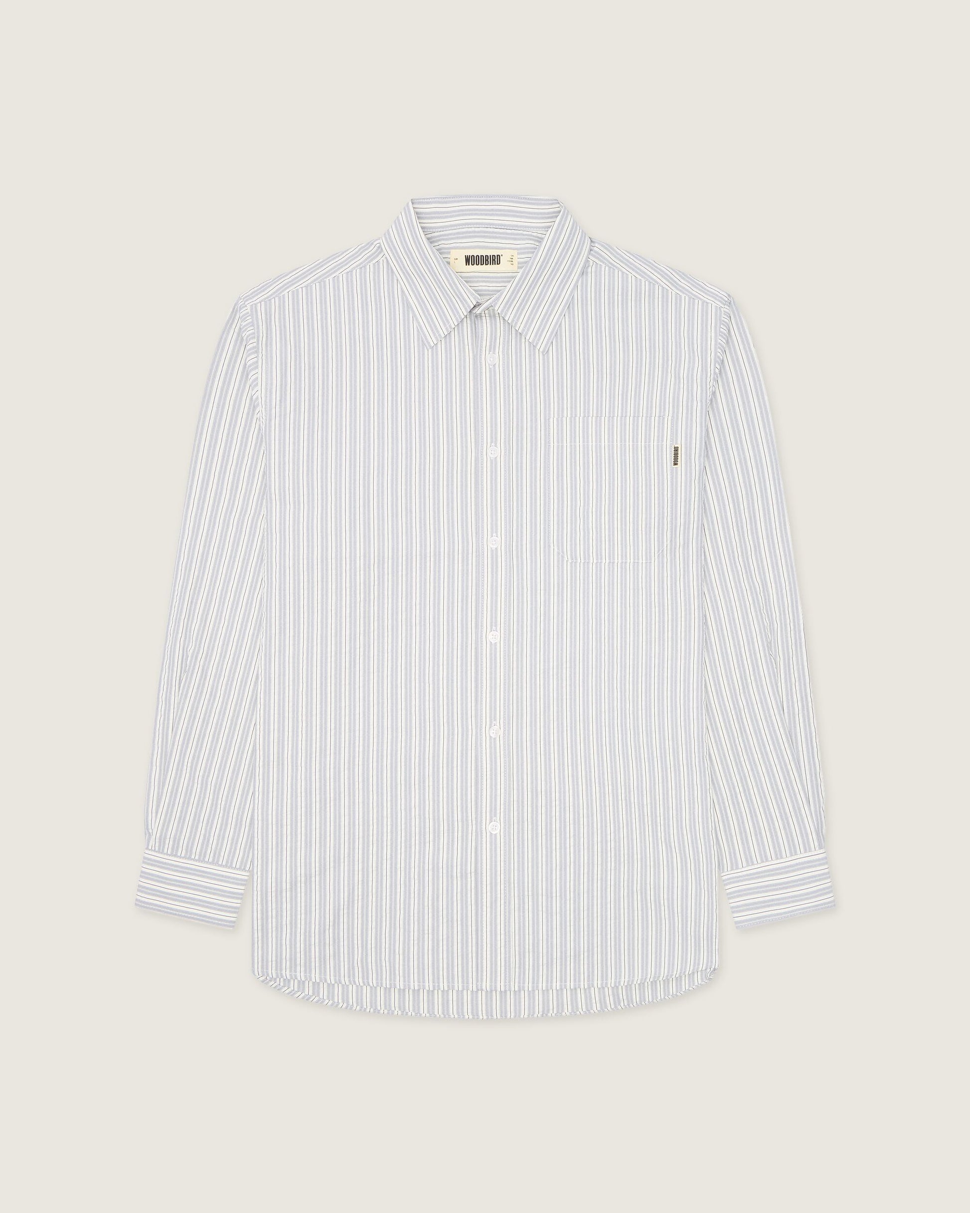 Woodbird WBBuzo Hoi Shirt Shirts Grey