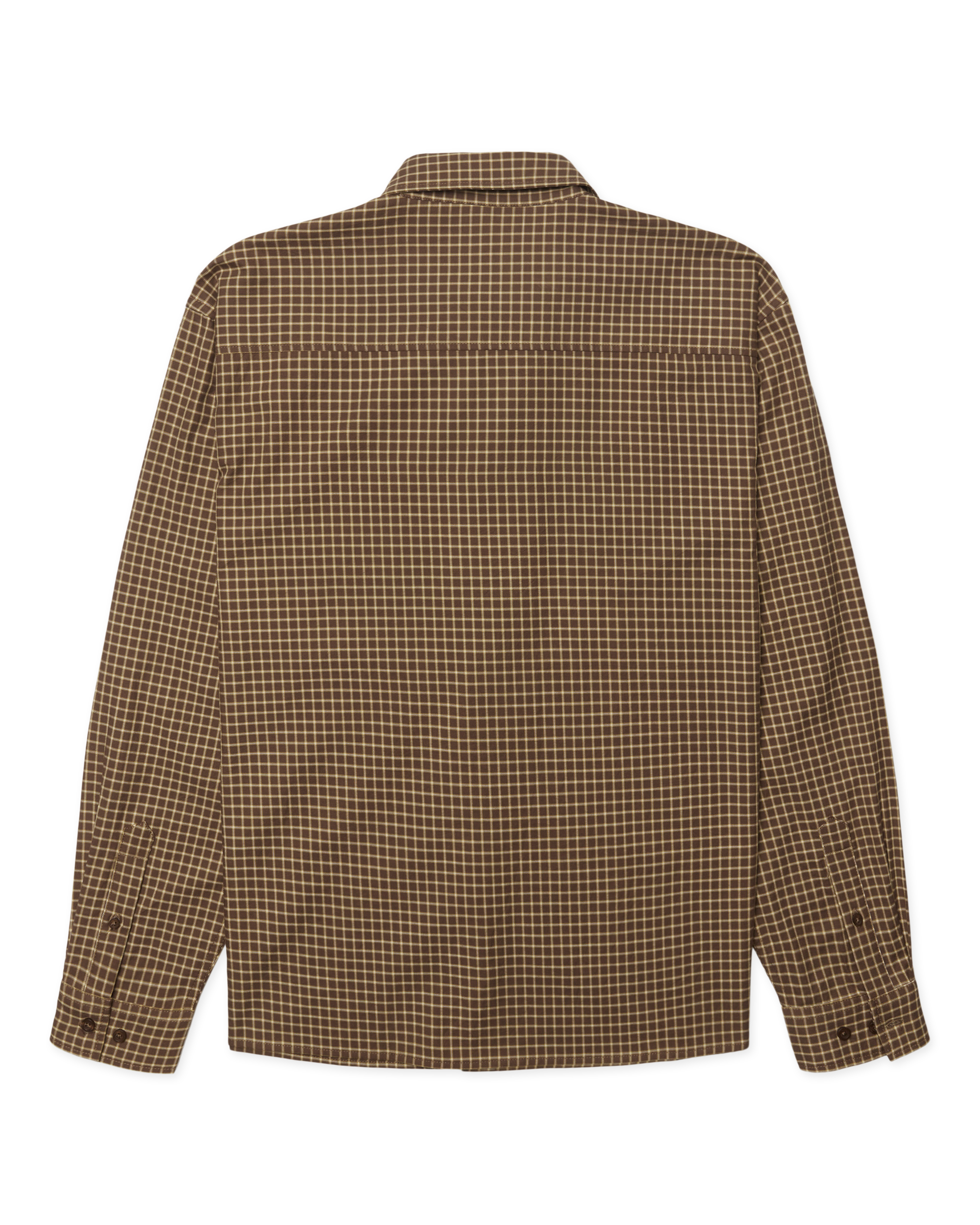 Woodbird WBBuzo Man Check Shirt Shirts Brown-Honey