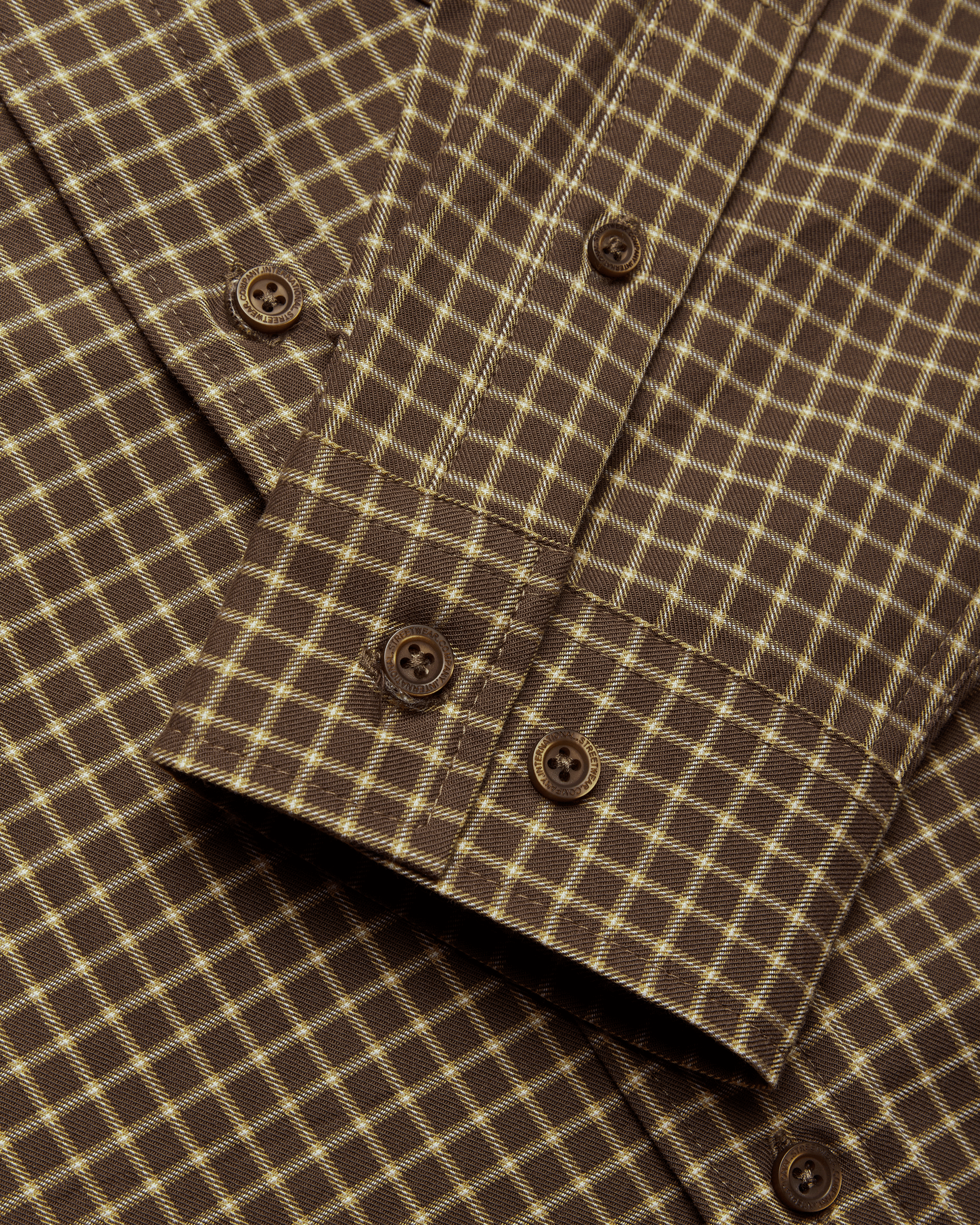 Woodbird WBBuzo Man Check Shirt Shirts Brown-Honey