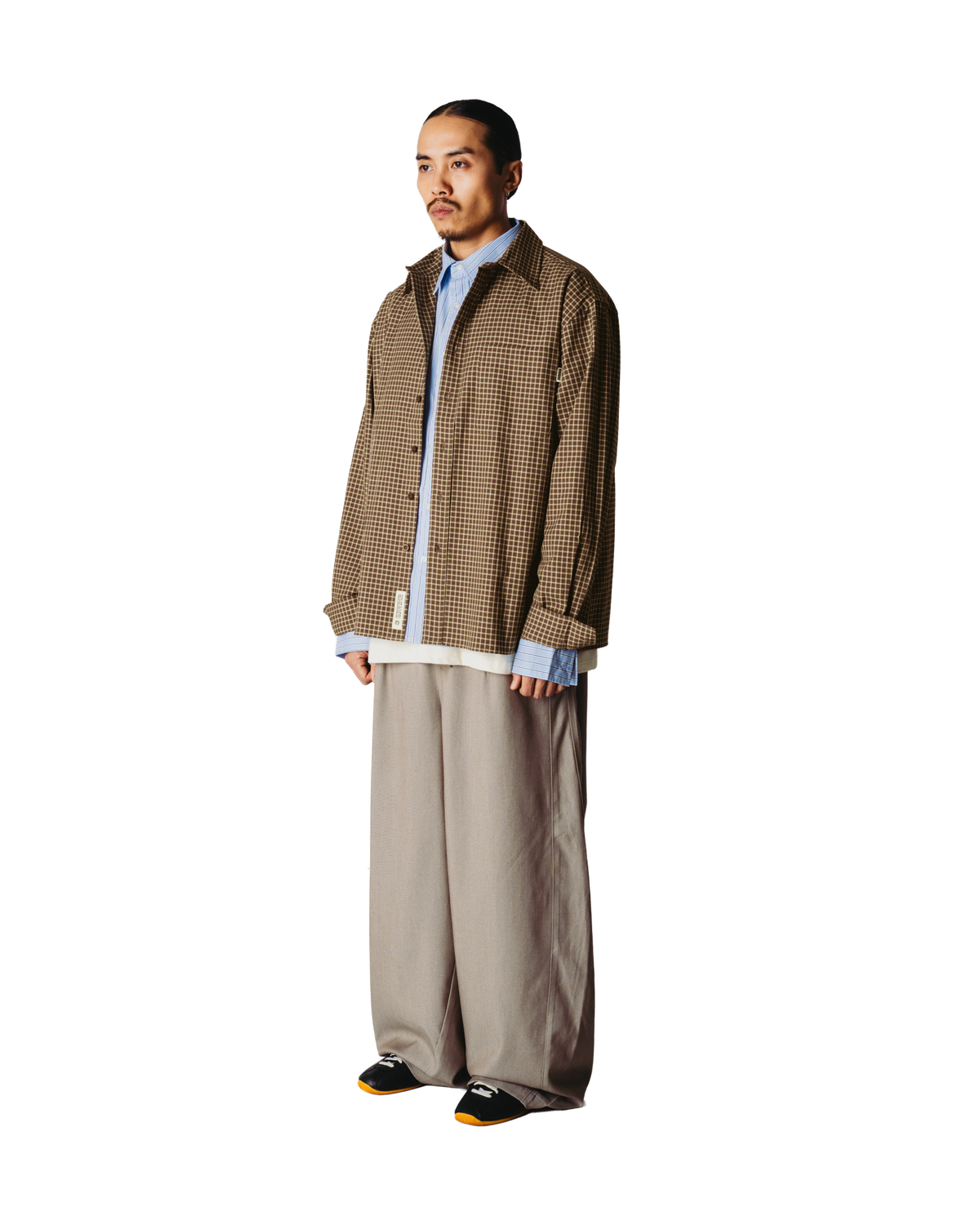 Woodbird WBBuzo Man Check Shirt Shirts Brown-Honey