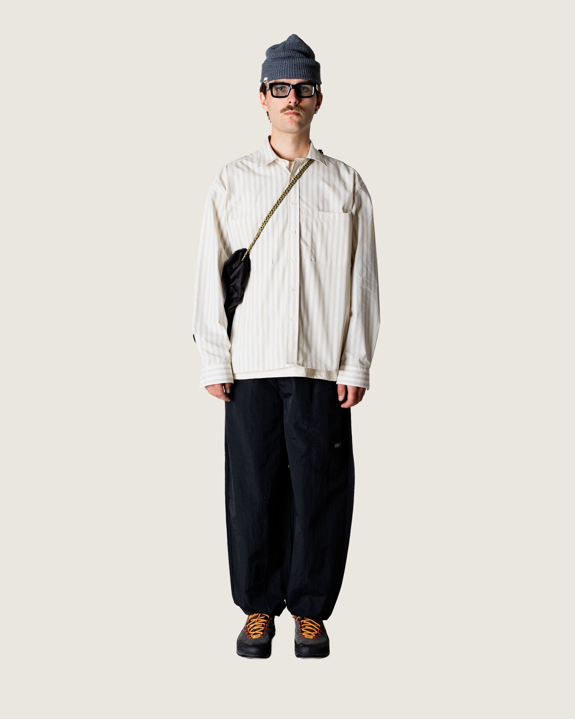 Woodbird WBBuzo Pocket Shirt Shirts Off White Stripe