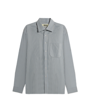 Woodbird WBBuzo Striped Shirt Shirts Light Blue
