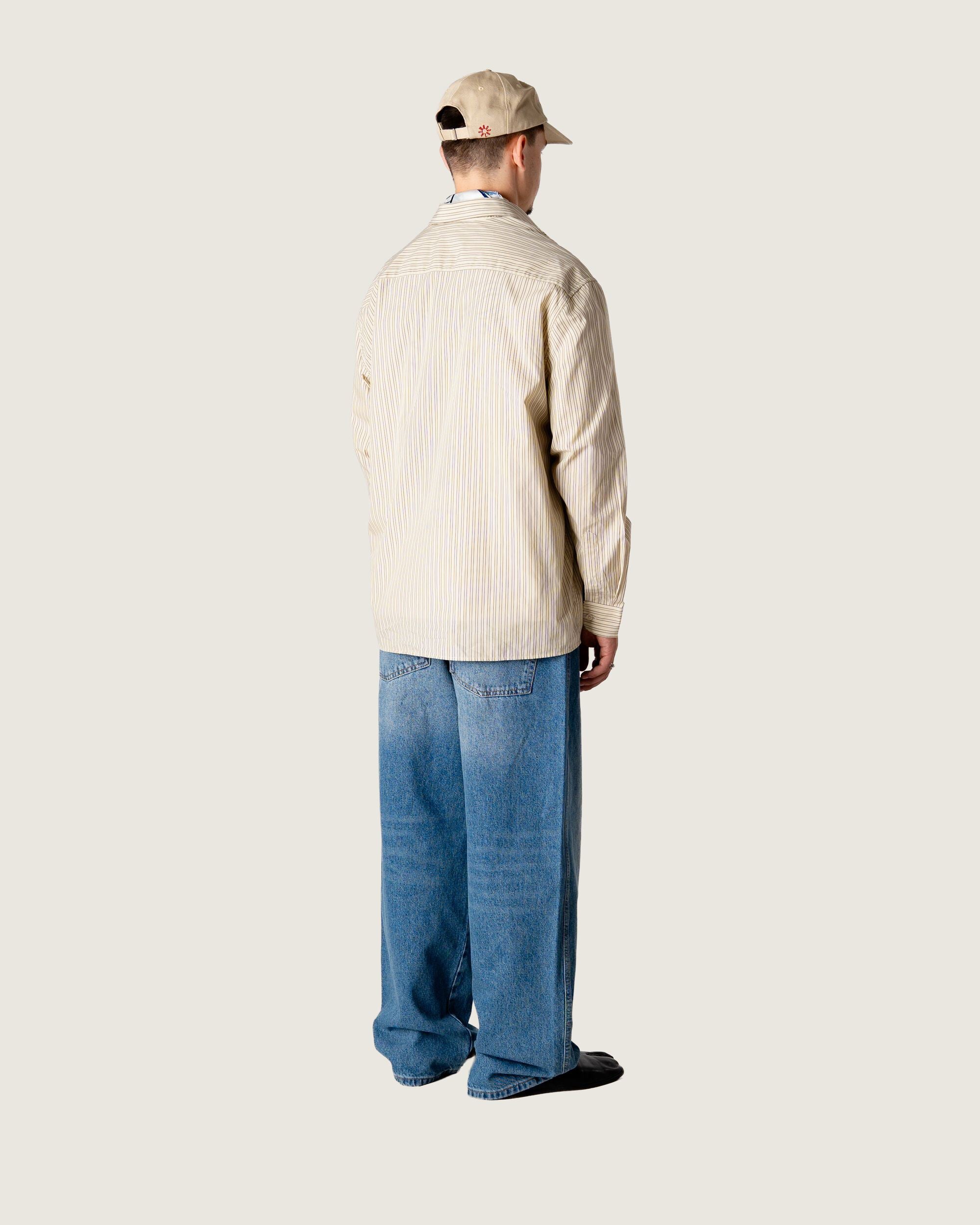 Woodbird WBBuzo Striped Shirt Shirts Yellow