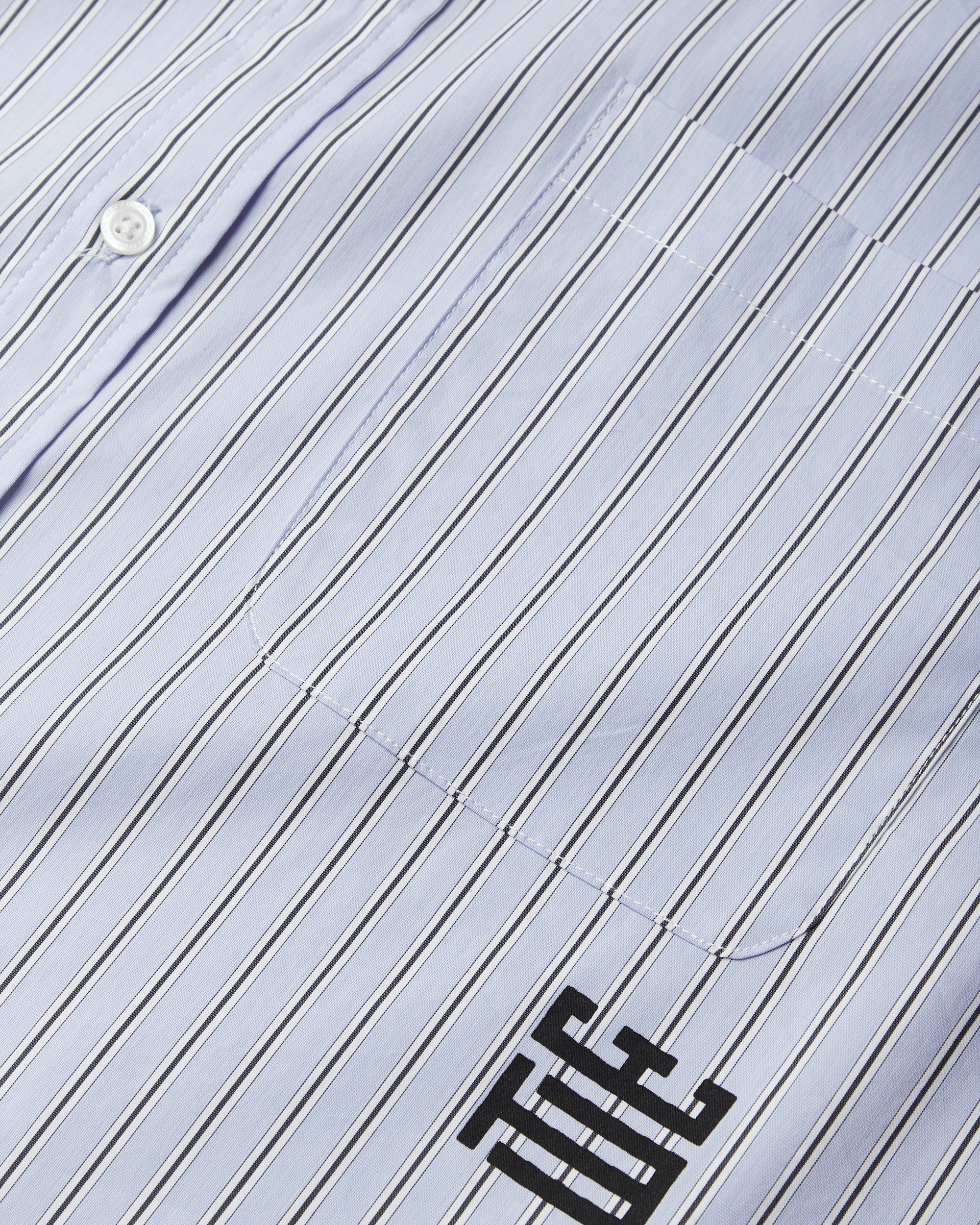 Woodbird WBBuzo Warp Stripe Shirt Shirts Blue-White