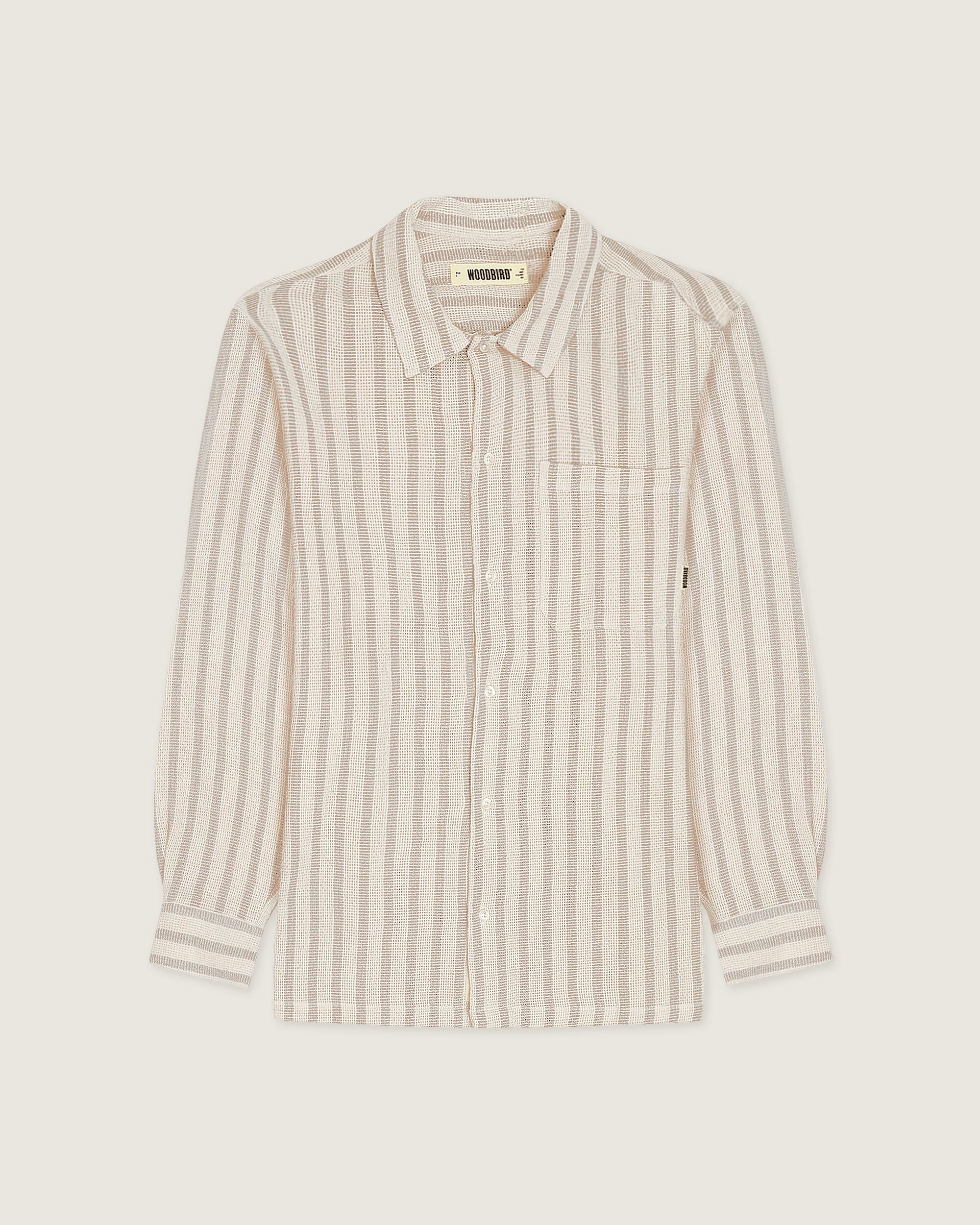 Woodbird WBBuzo Weeve Shirt Shirts Sand