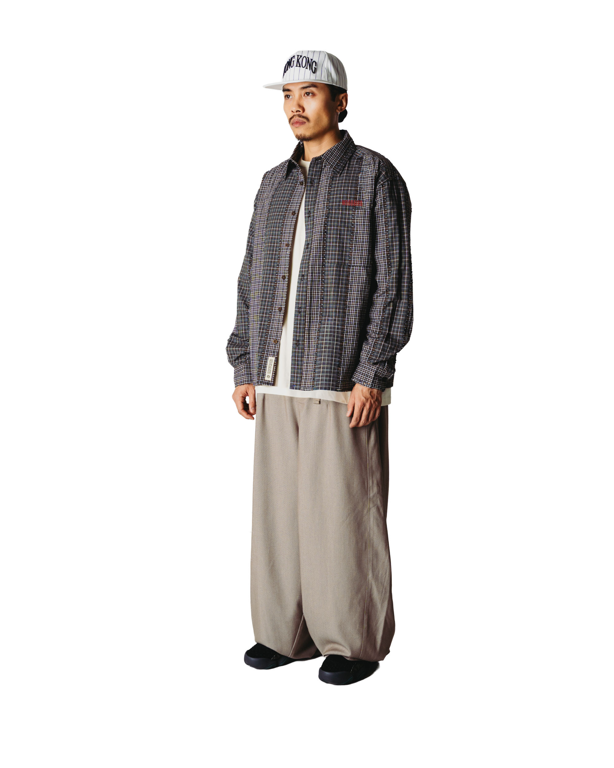 Woodbird WBBuzo Woma Check Shirt Shirts Brown-Green