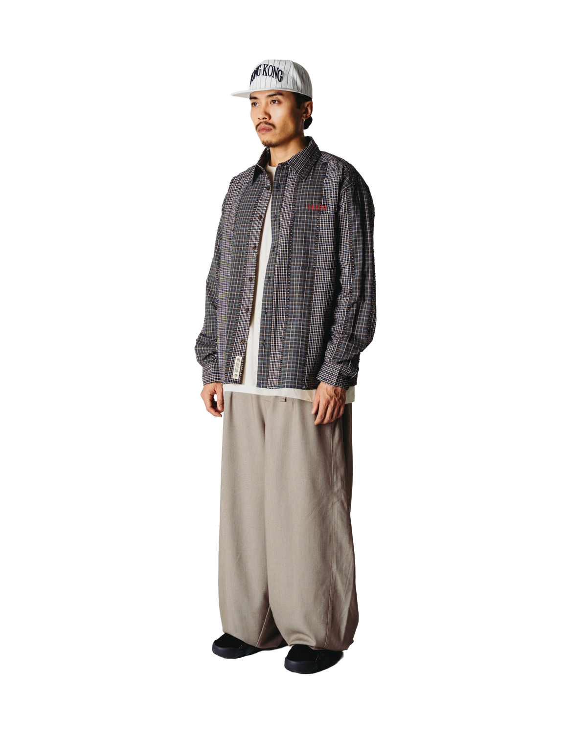 Woodbird WBBuzo Woma Check Shirt Shirts Brown-Green
