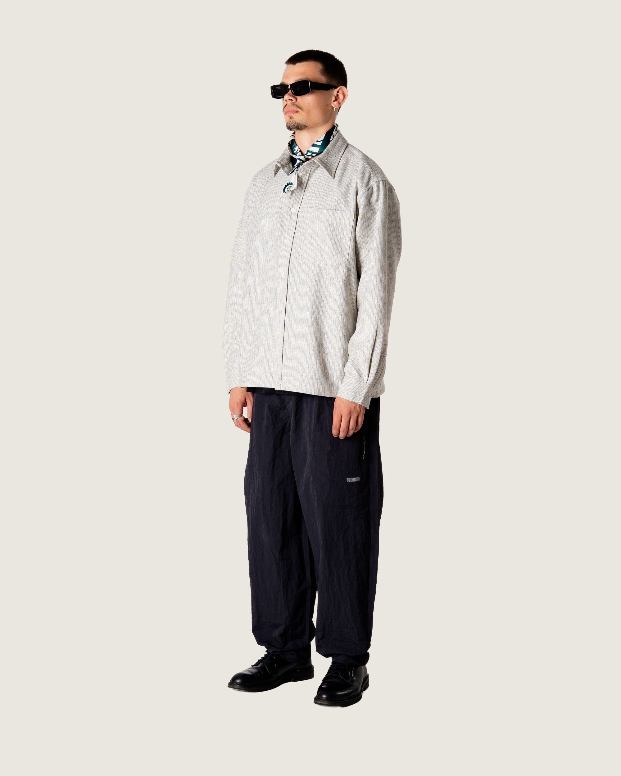 Woodbird WBBuzo Wool Shirt Shirts Grey