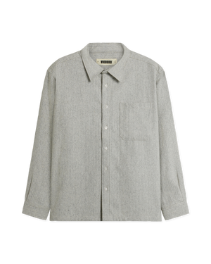 Woodbird WBBuzo Wool Shirt Shirts Grey