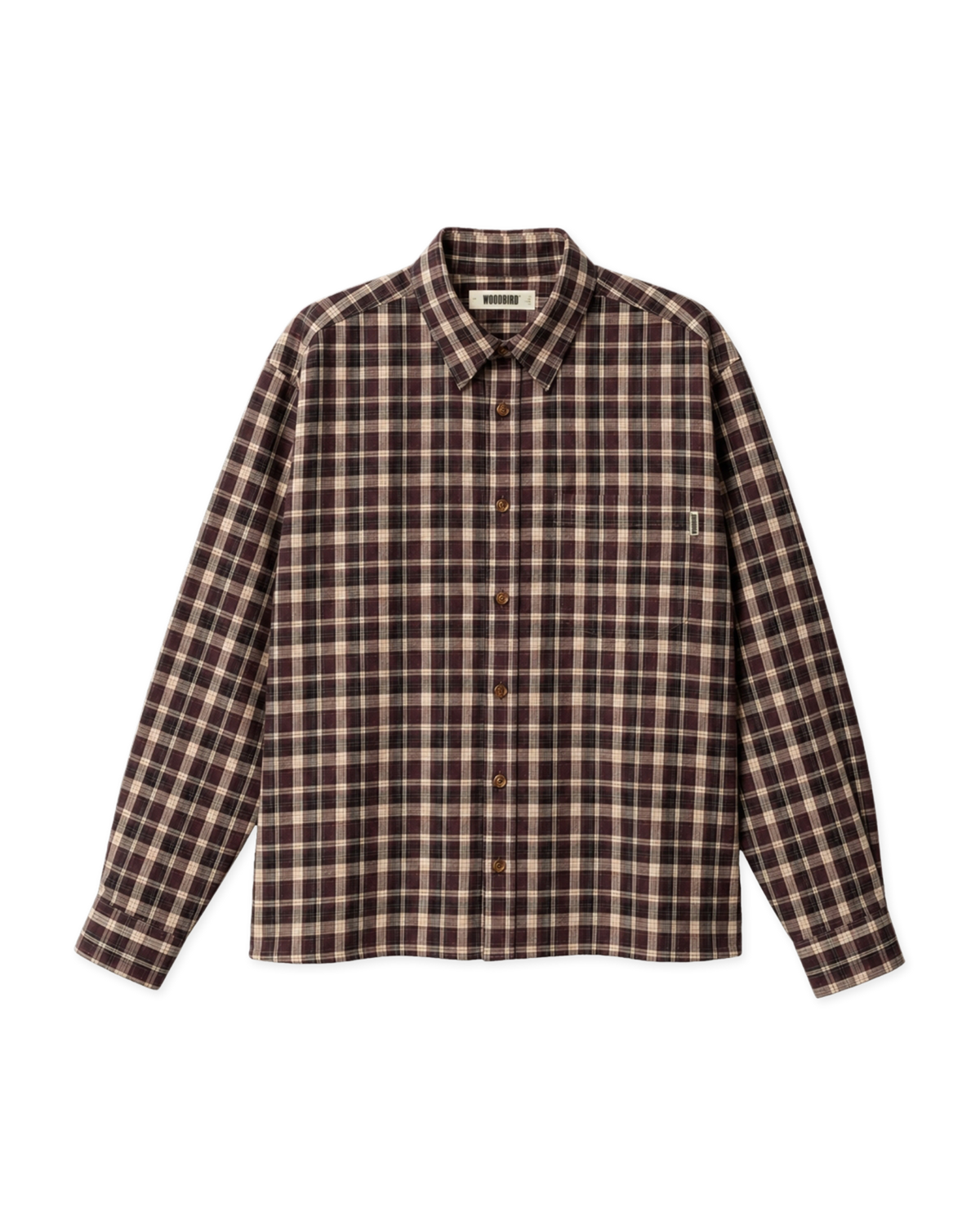 Woodbird WBBuzo Xiu Check Shirt Shirts Sand-Fudge