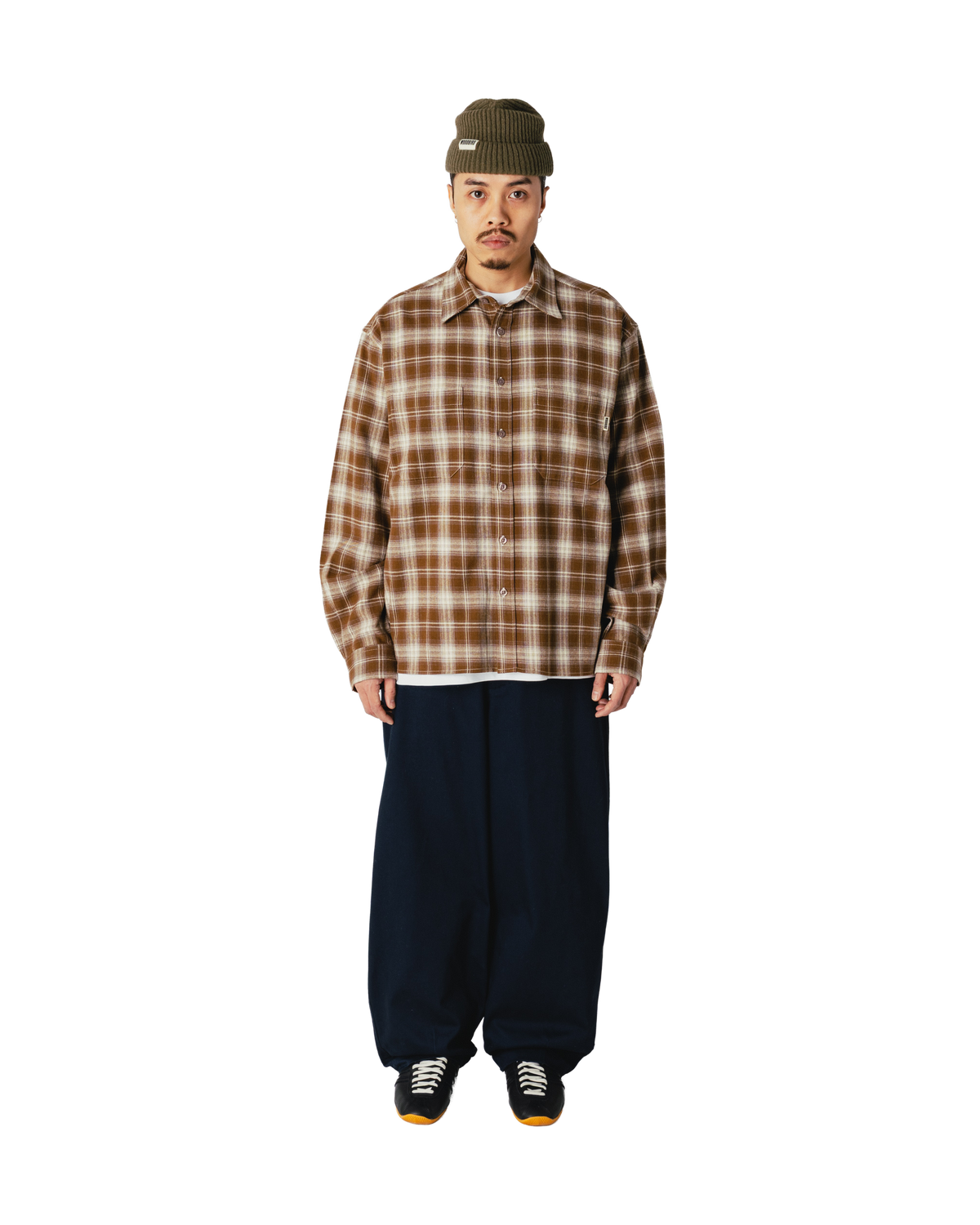 Woodbird WBBuzo Yeng Check Shirt Shirts Off White-Brown