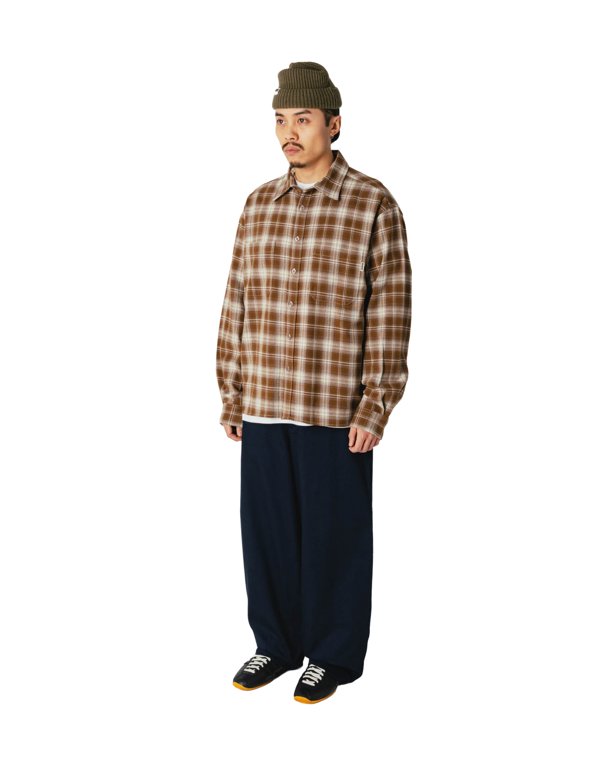 Woodbird WBBuzo Yeng Check Shirt Shirts Off White-Brown