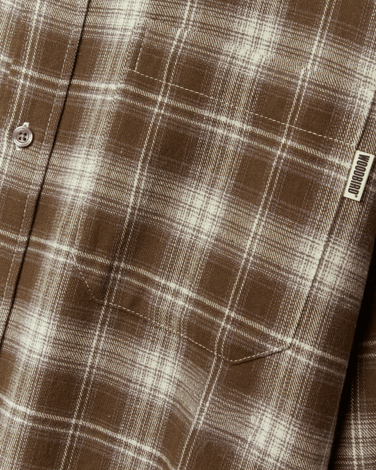 Woodbird WBBuzo Yeng Check Shirt Shirts Off White-Brown