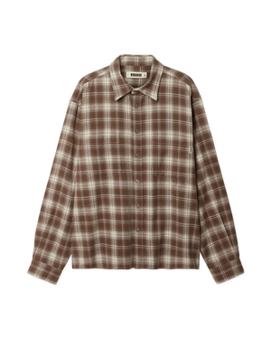 Woodbird WBBuzo Yeng Check Shirt Shirts Off White-Brown