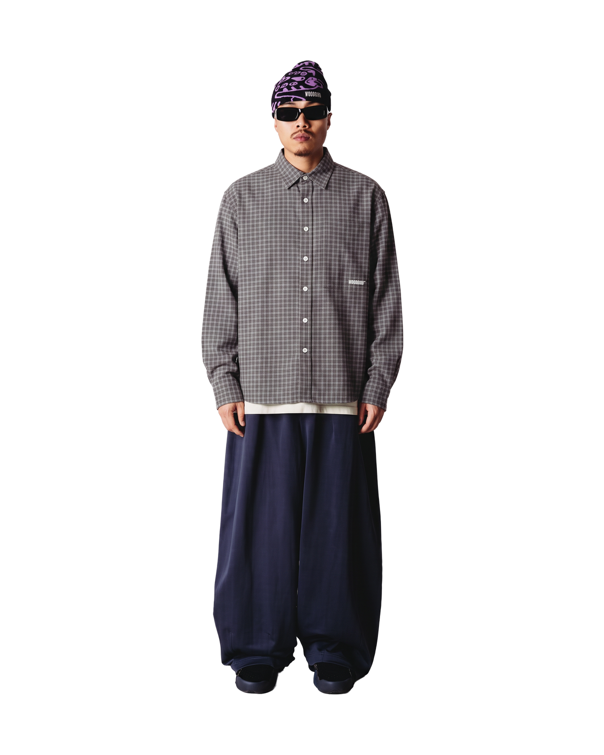 Woodbird WBBuzo Yu Check Shirt Shirts Grey