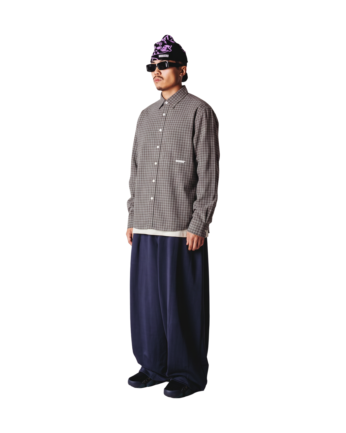 Woodbird WBBuzo Yu Check Shirt Shirts Grey