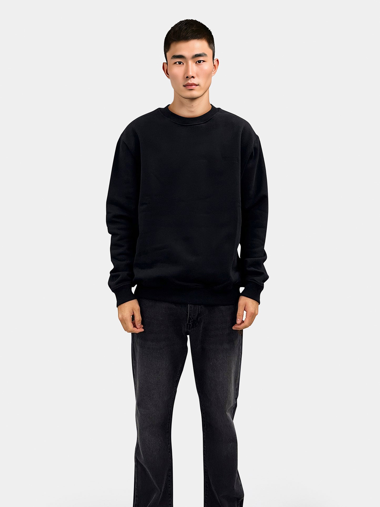 Woodbird WBCane Base Crew Sweats Black