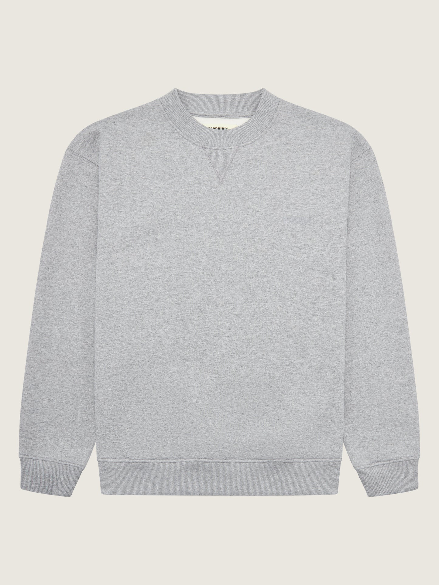 Woodbird WBCane Base Crew Sweats Grey Melange