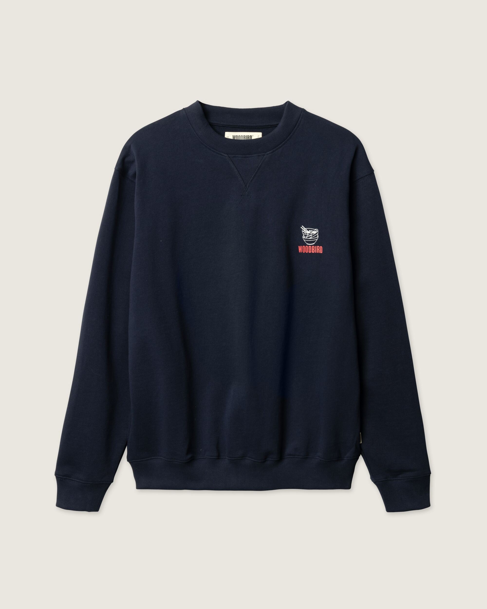 Woodbird WBCane Bowl Crew Sweats Dark Navy