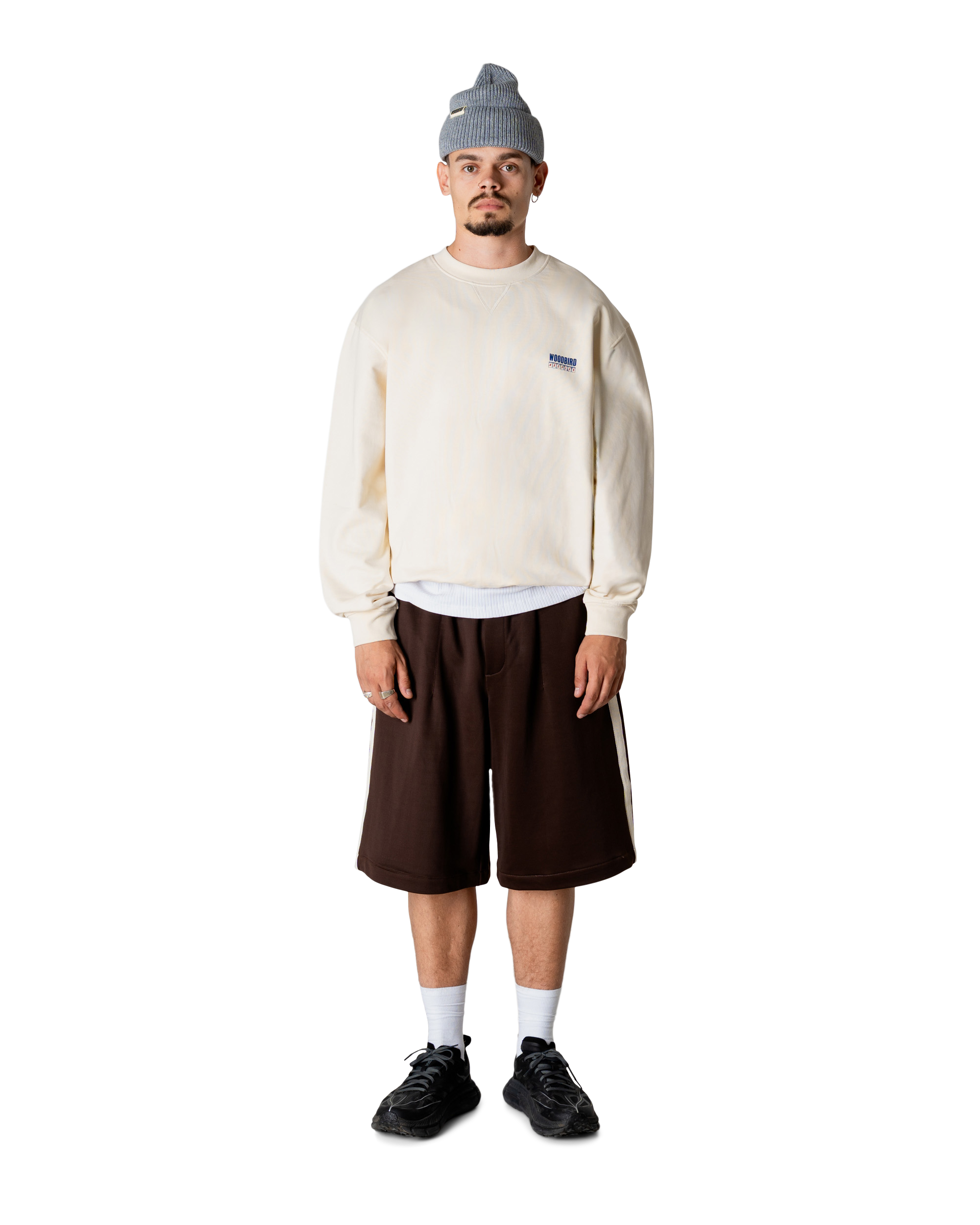 Woodbird WBCane Cart Crew Sweats Off White