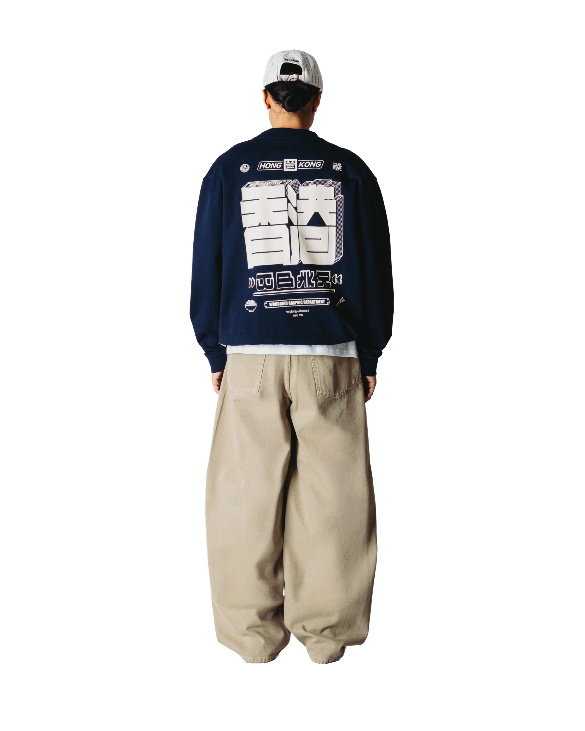 Woodbird WBCane HK Crew Sweats Dark Navy