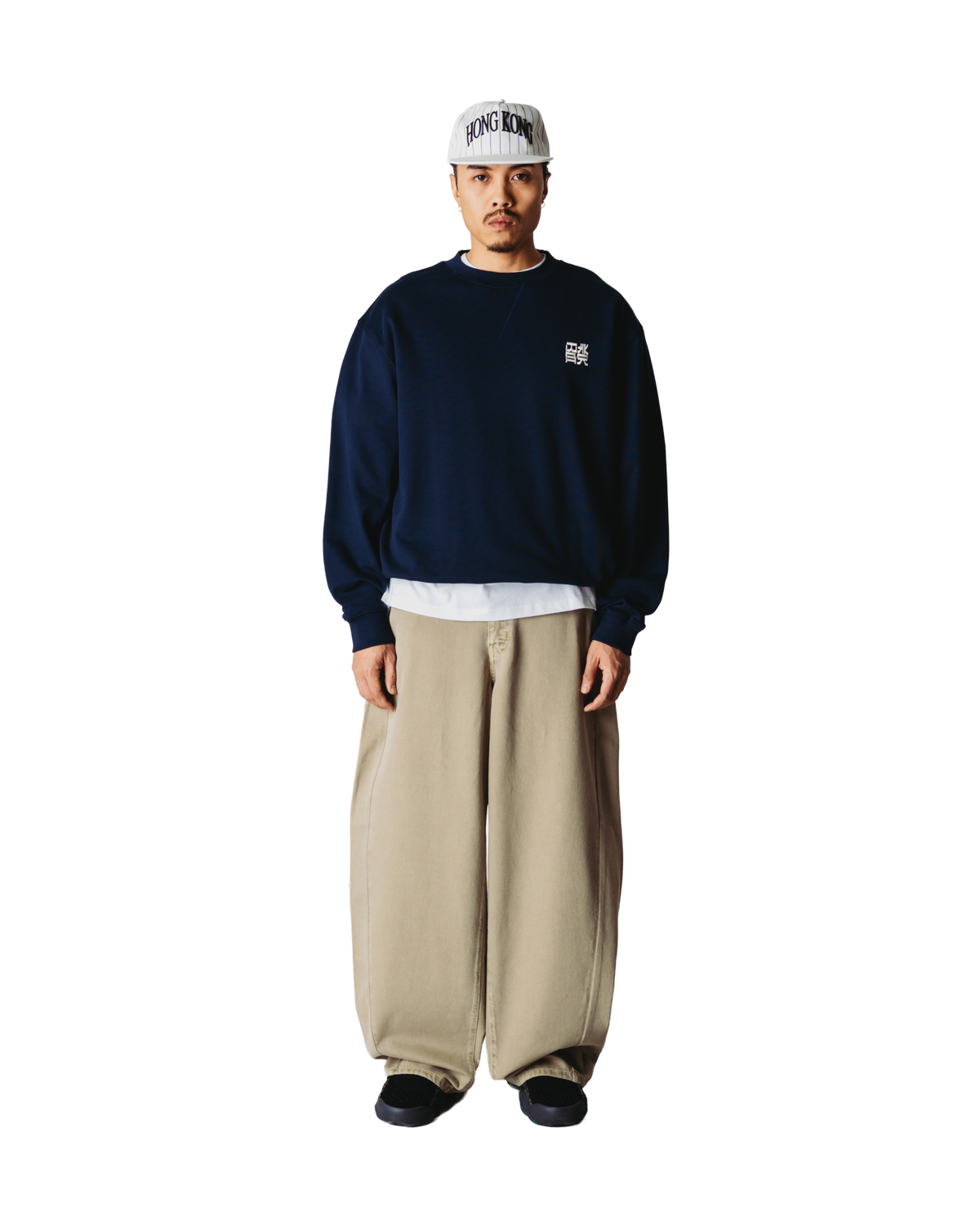 Woodbird WBCane HK Crew Sweats Dark Navy