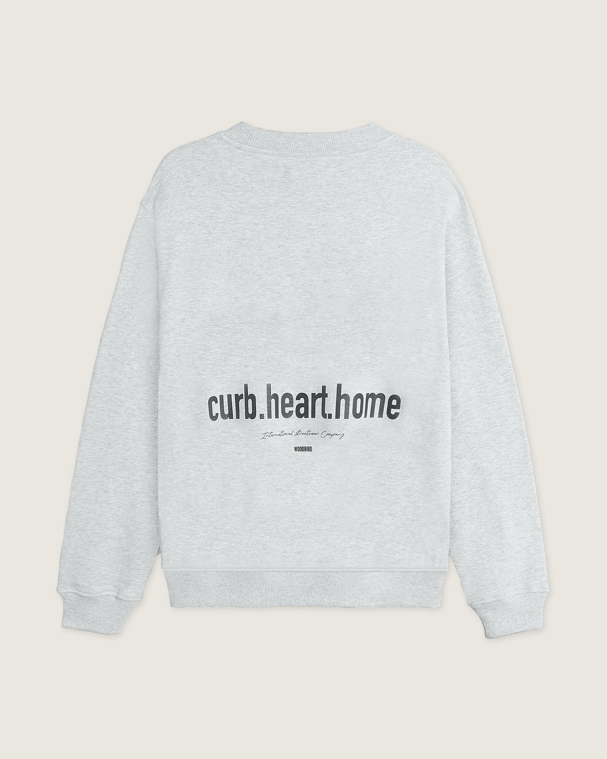 Woodbird WBCane Home Crew Sweats Snow Melange