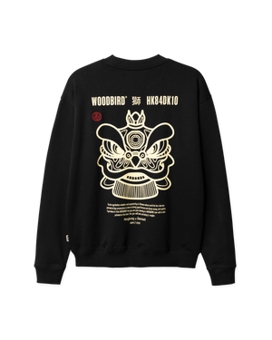 Woodbird WBCane Lion Crew Sweats Black