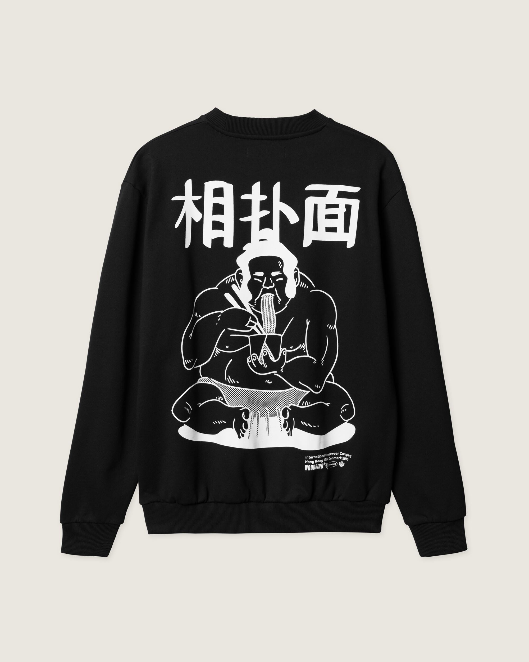 Woodbird WBCane Ming Crew Sweats Black