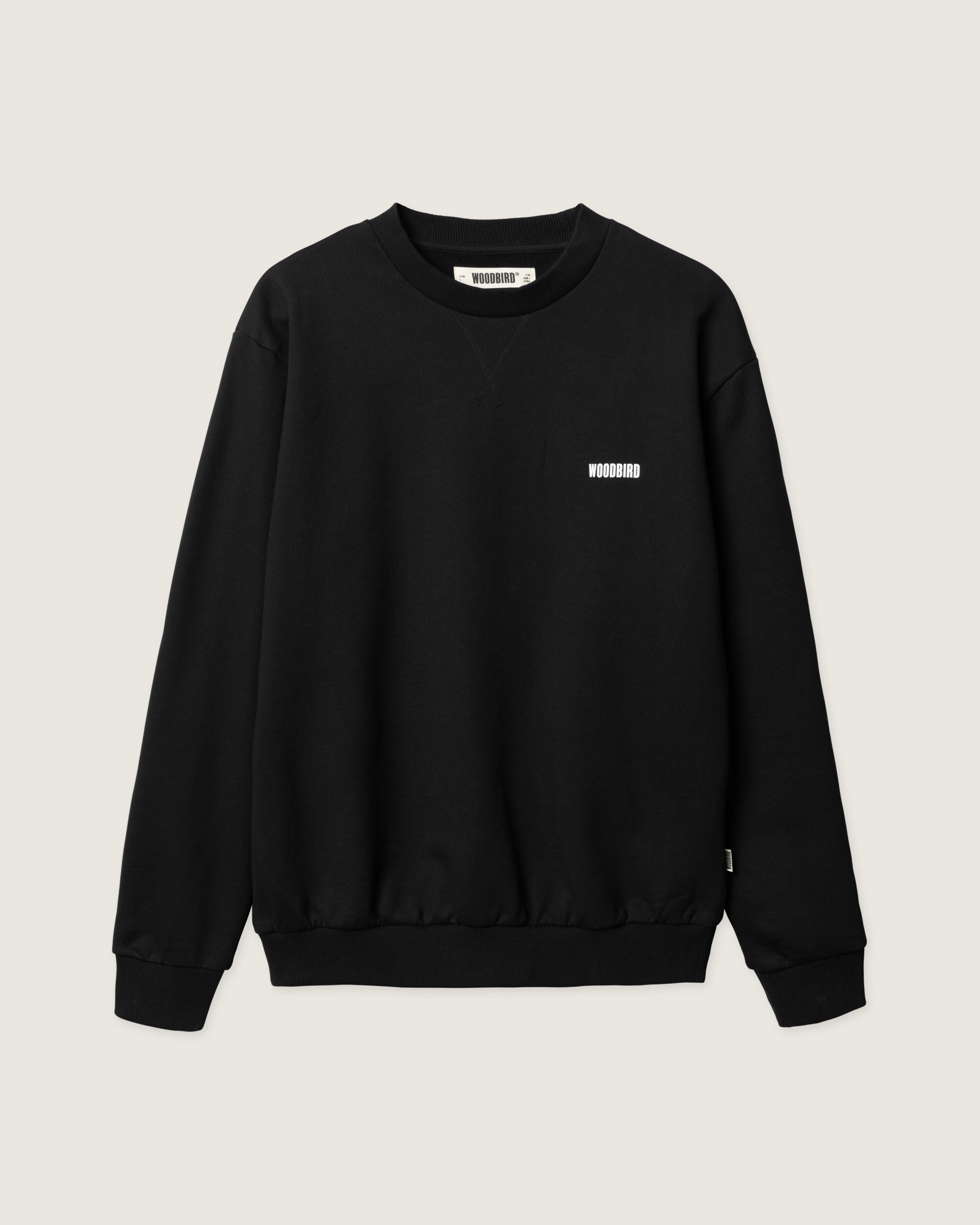 Woodbird WBCane Ming Crew Sweats Black