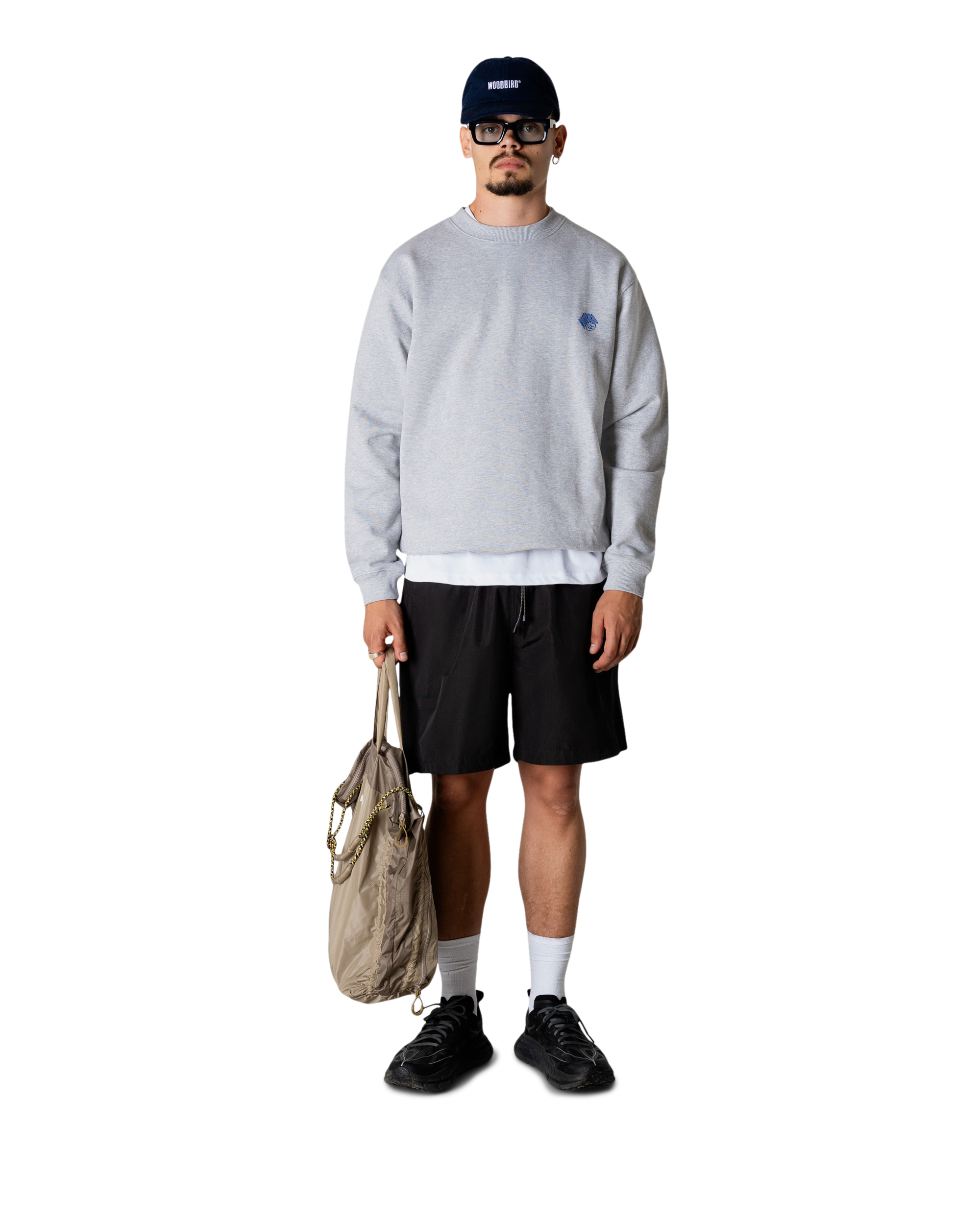 Woodbird WBCane Octo Crew Sweats Grey Melange