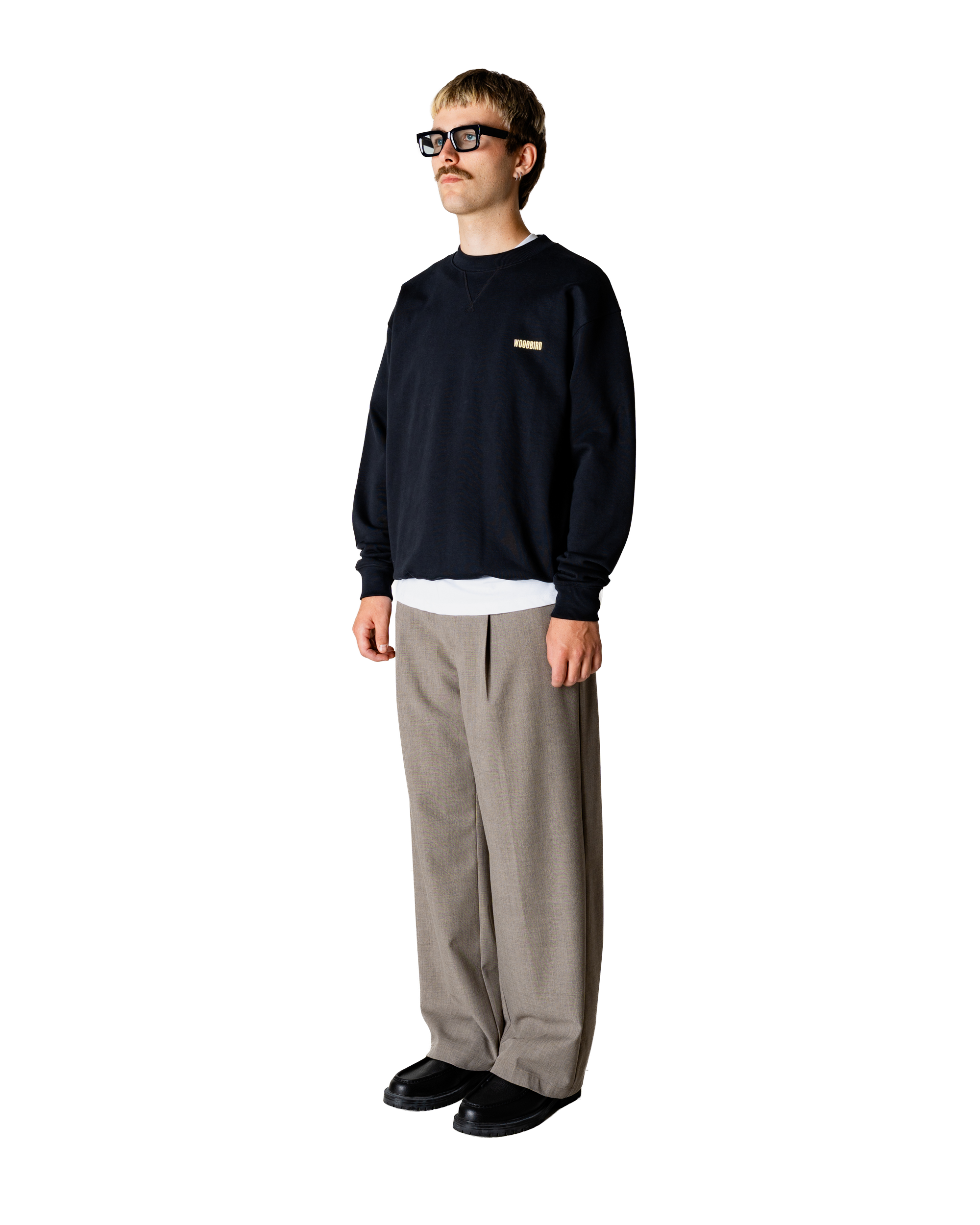 Woodbird WBCane Sea Crew Sweats Black