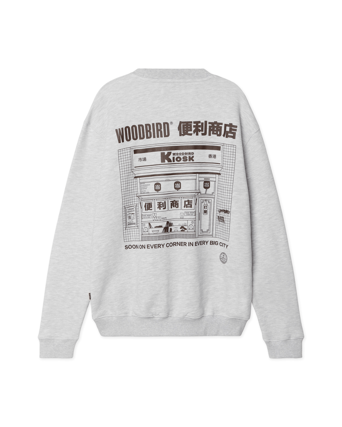 Woodbird WBCane Shop Crew Sweats Snow Melange