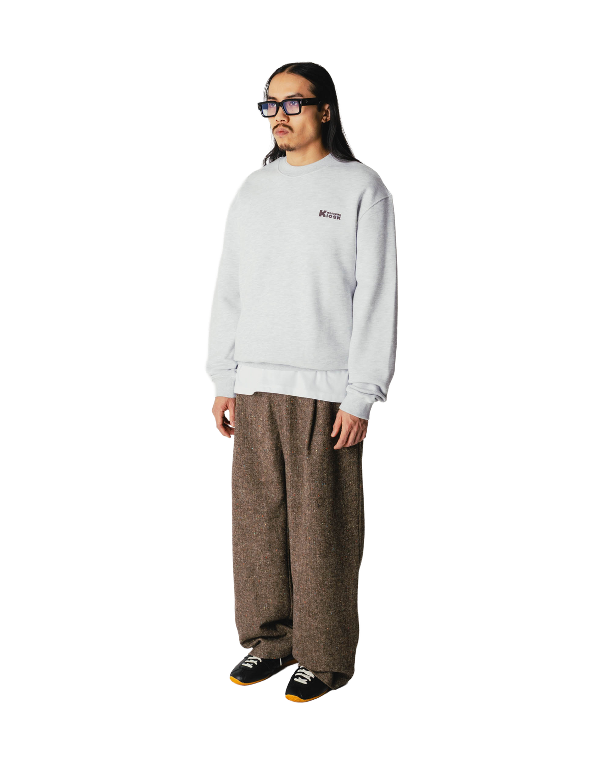 Woodbird WBCane Shop Crew Sweats Snow Melange