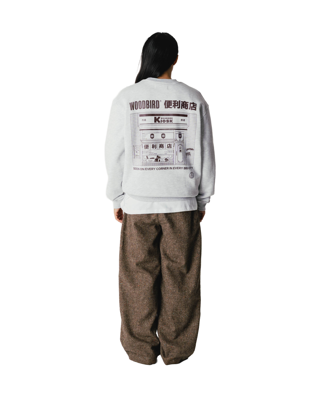 Woodbird WBCane Shop Crew Sweats Snow Melange