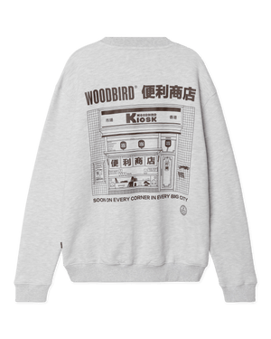 Woodbird WBCane Shop Crew Sweats Snow Melange