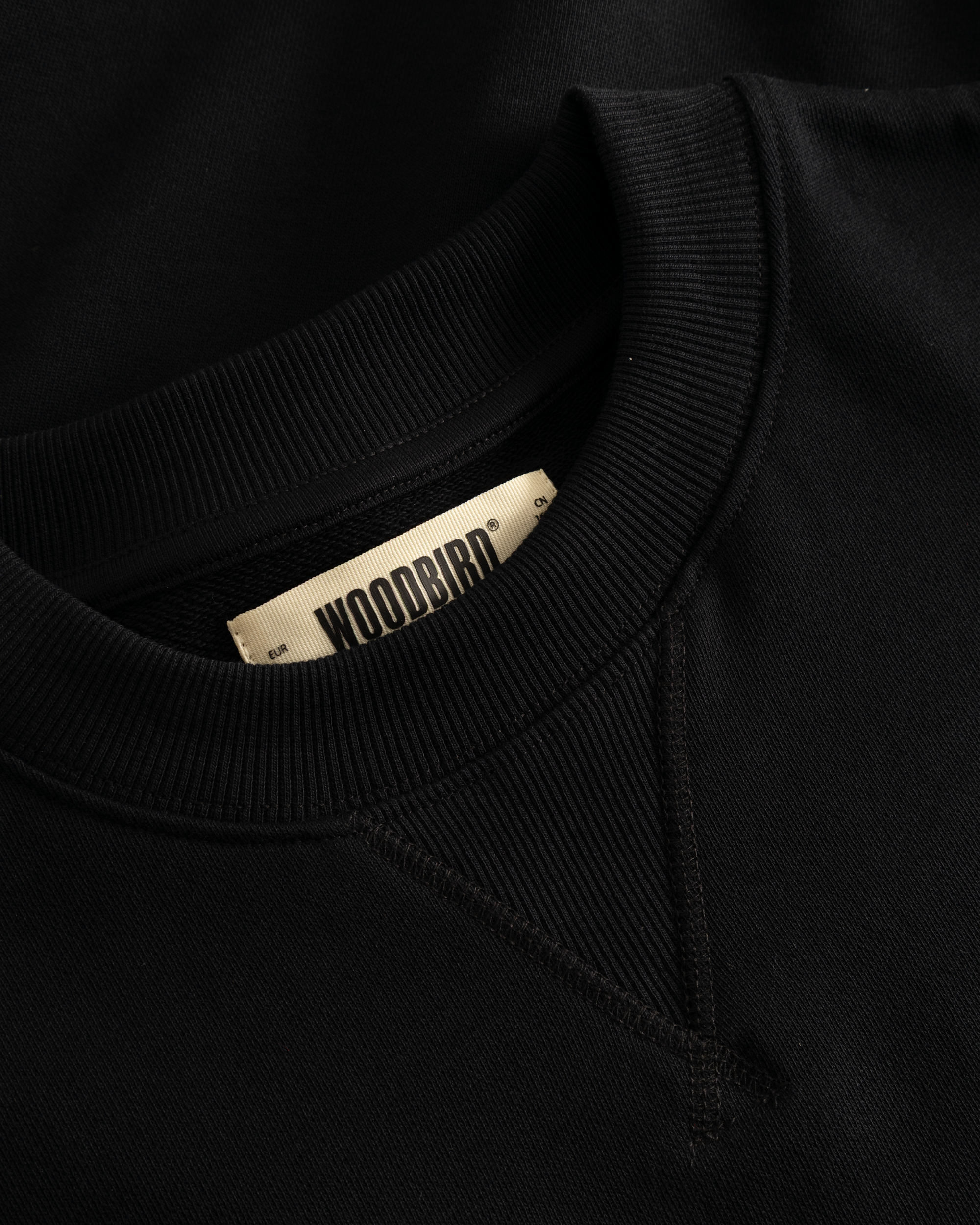 Woodbird WBCane Suma Crew Sweats Black