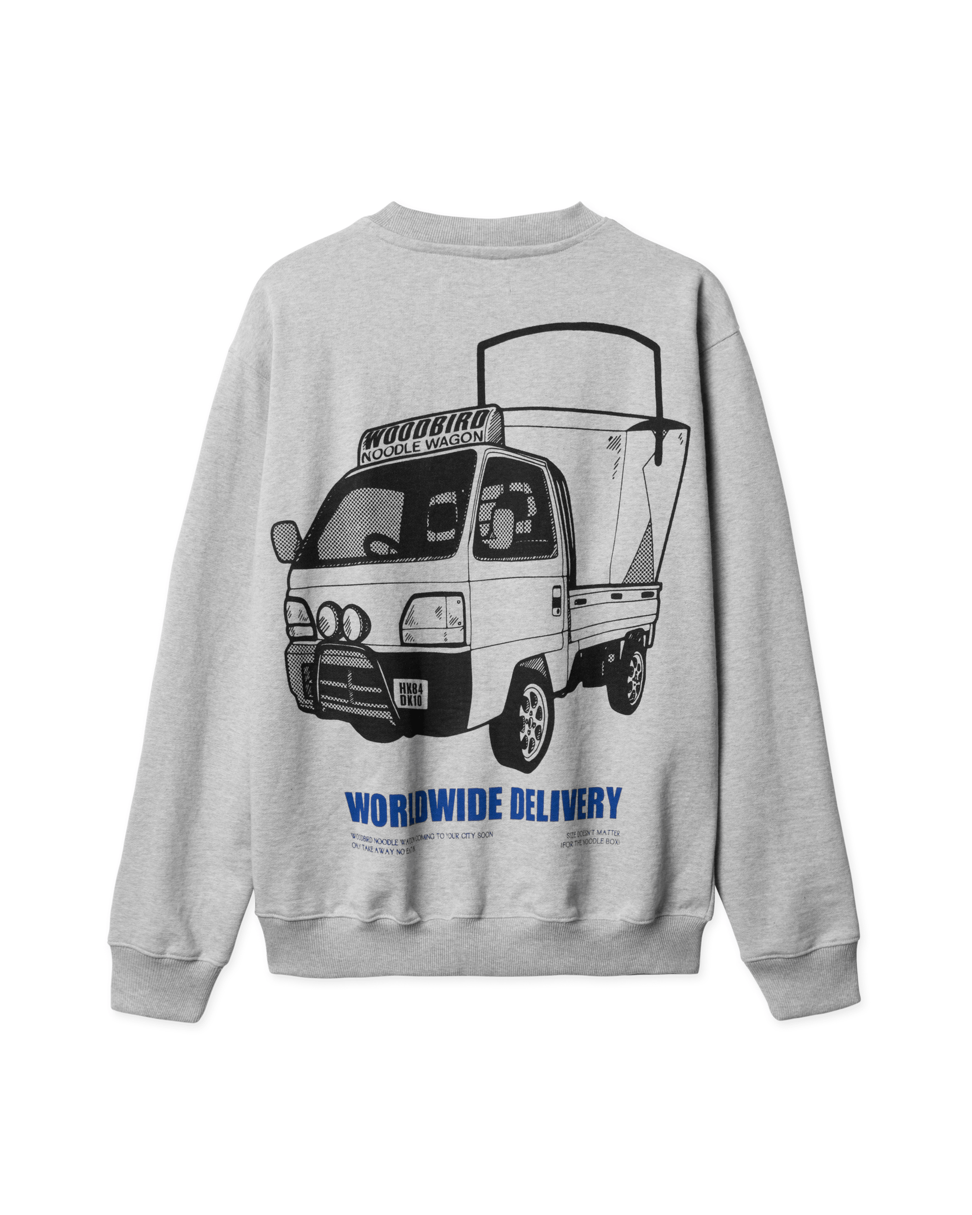 Woodbird WBCane Truck Crew Sweats Light Grey Melange