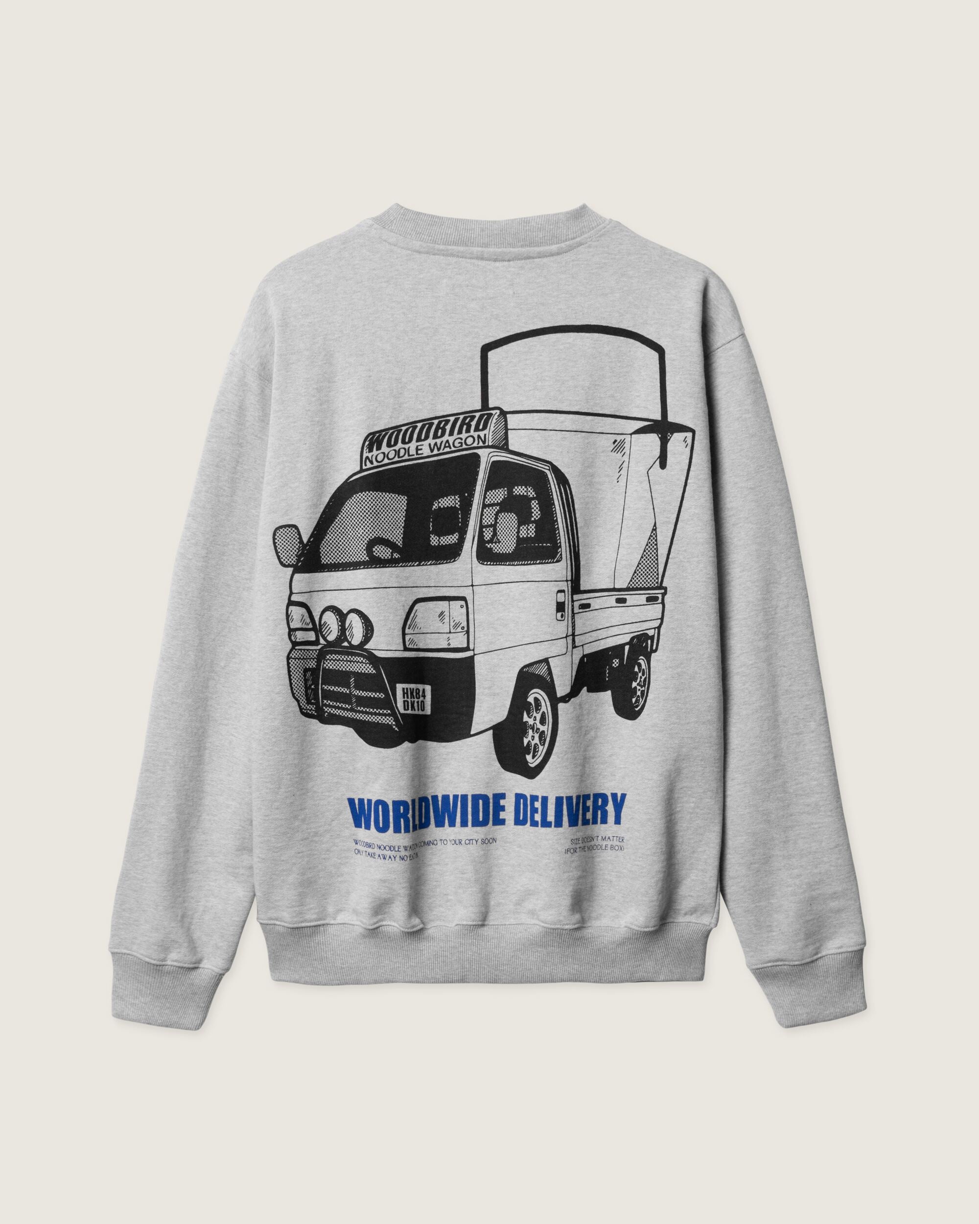 Woodbird WBCane Truck Crew Sweats Light Grey Melange