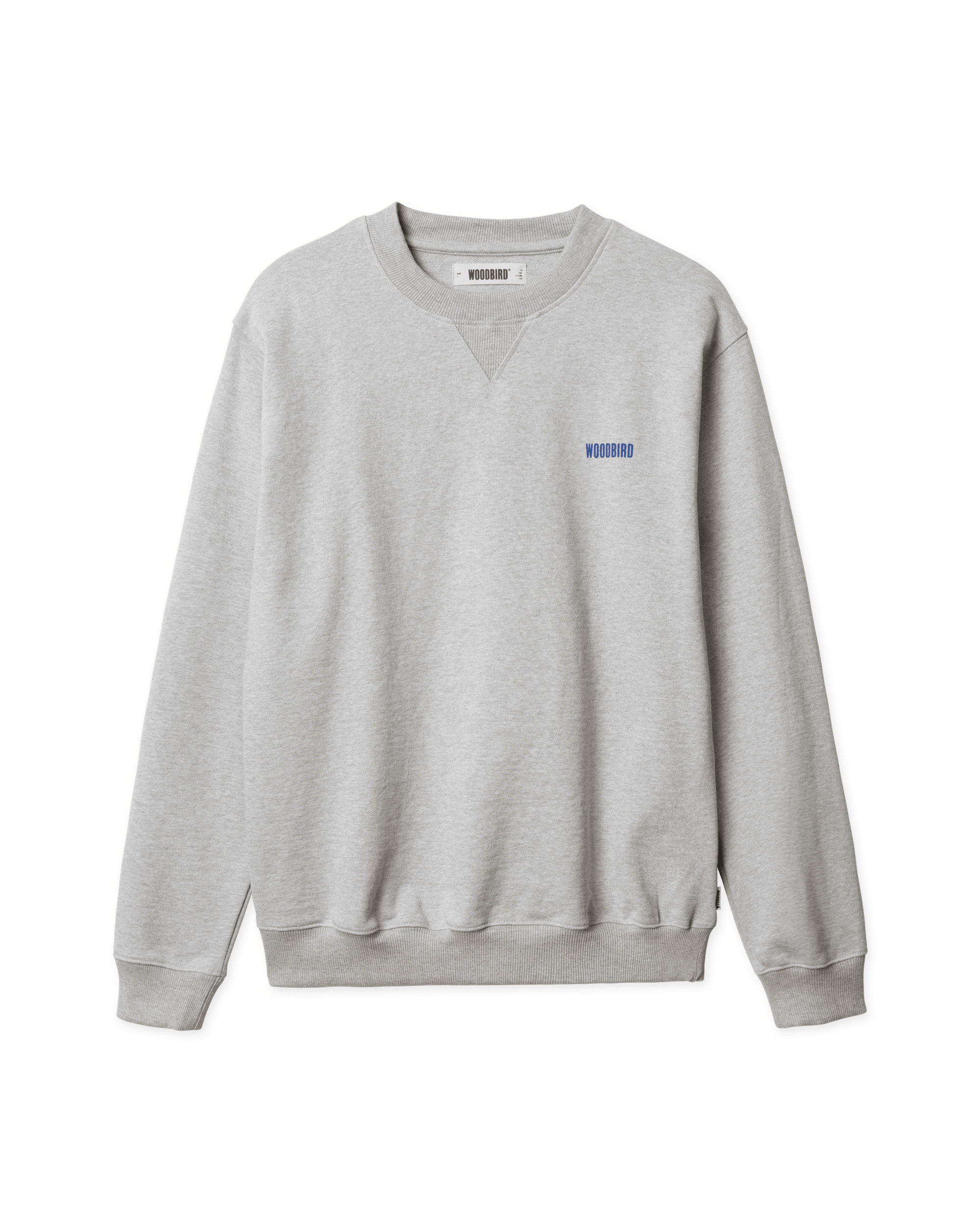 Woodbird WBCane Truck Crew Sweats Light Grey Melange