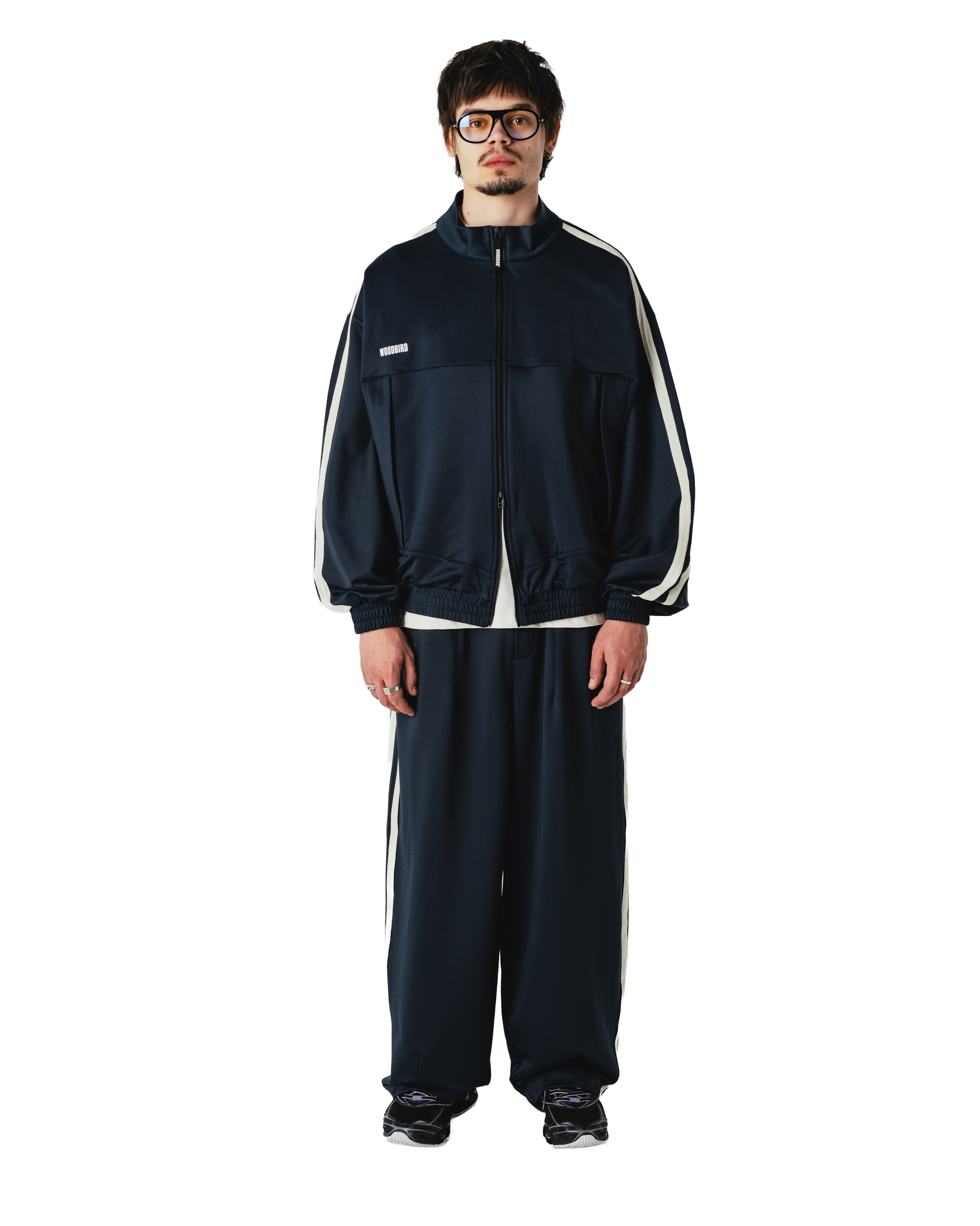 Woodbird WBChang Track Jacket Jackets Dark Navy