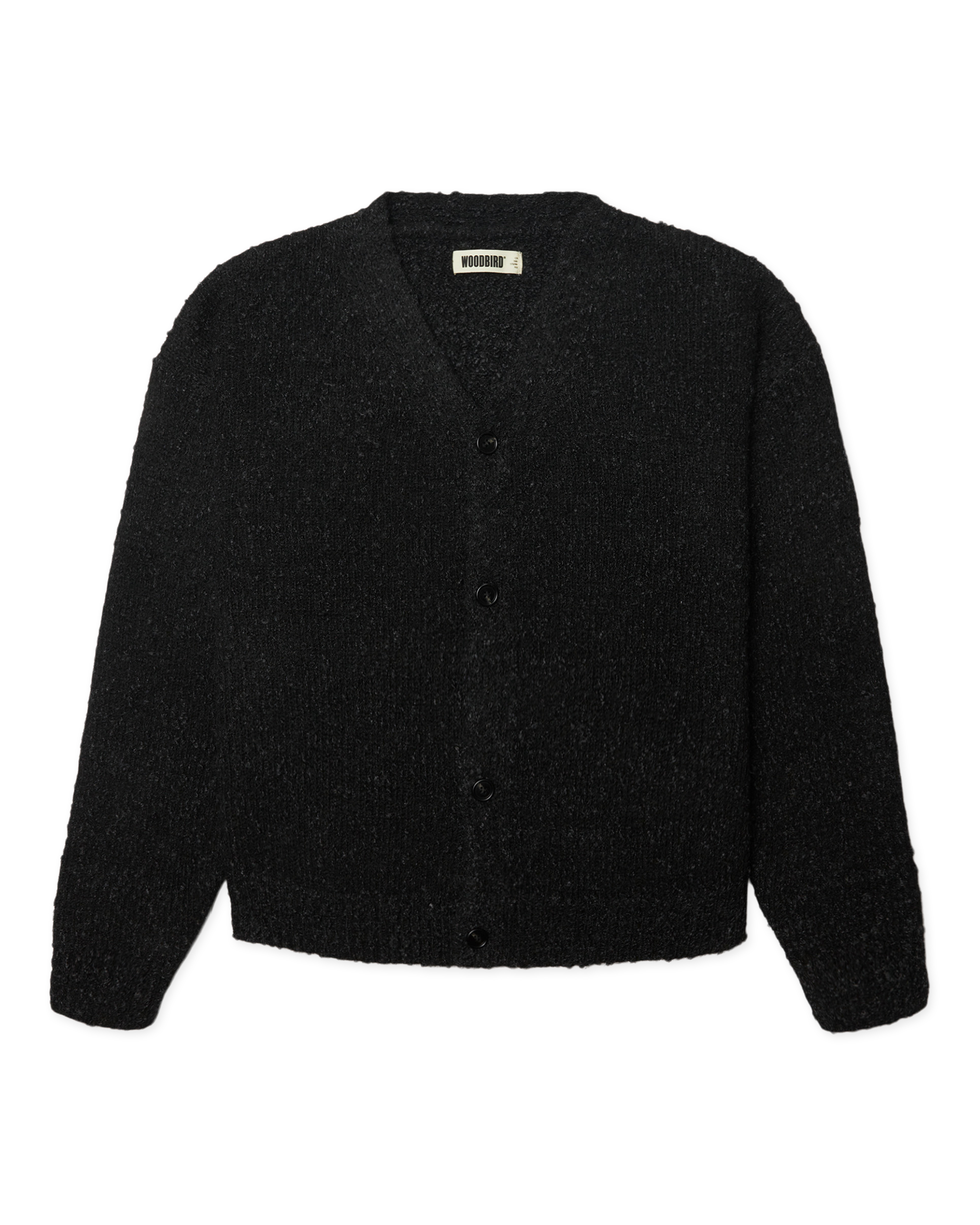Woodbird WBChi Boucle Cardigan Knits Black