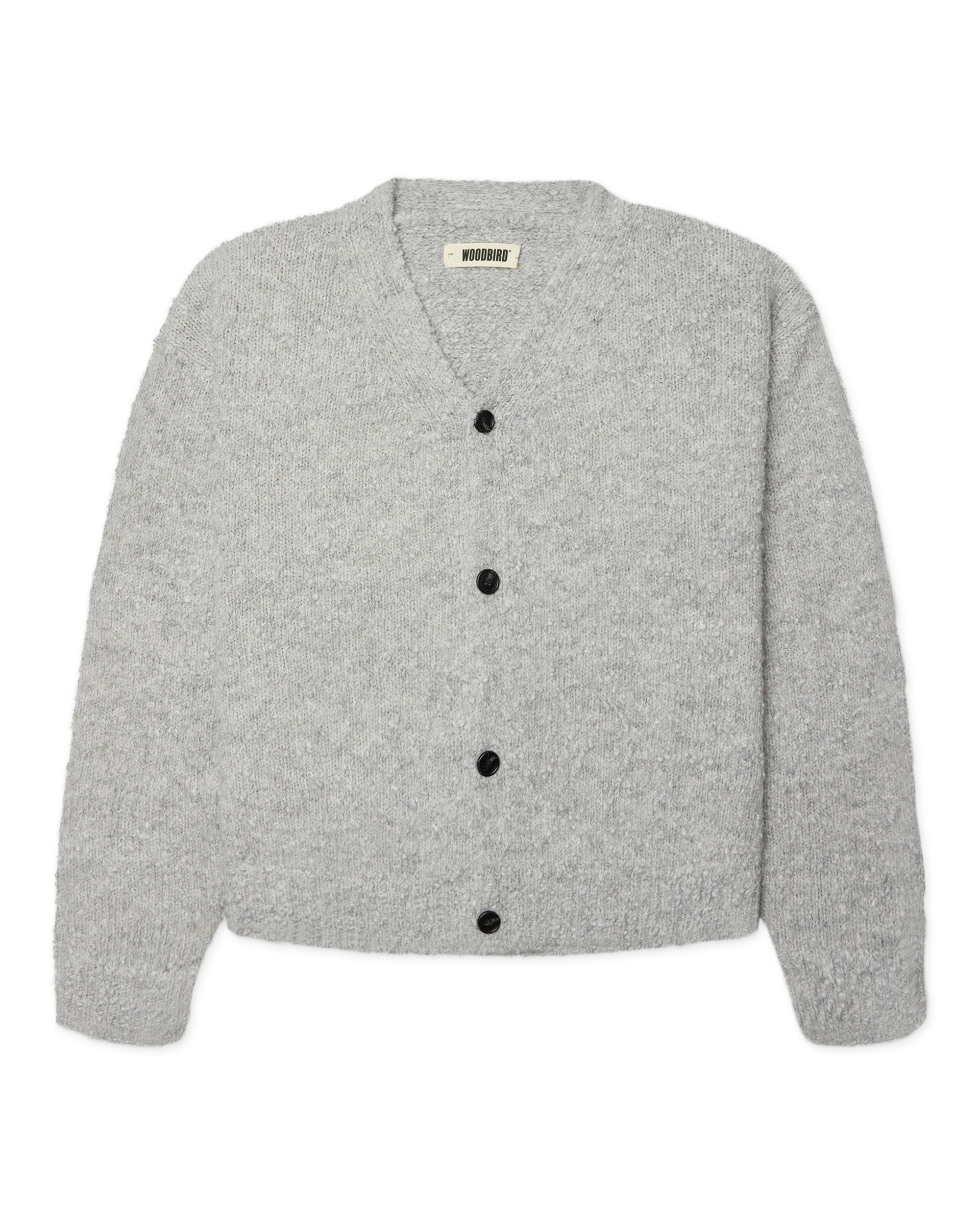 Woodbird WBChi Boucle Cardigan Knits Grey