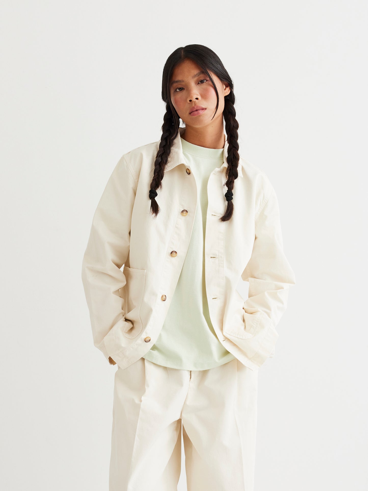 Woodbird Female WBClyde Paper Jacket Jackets Off White