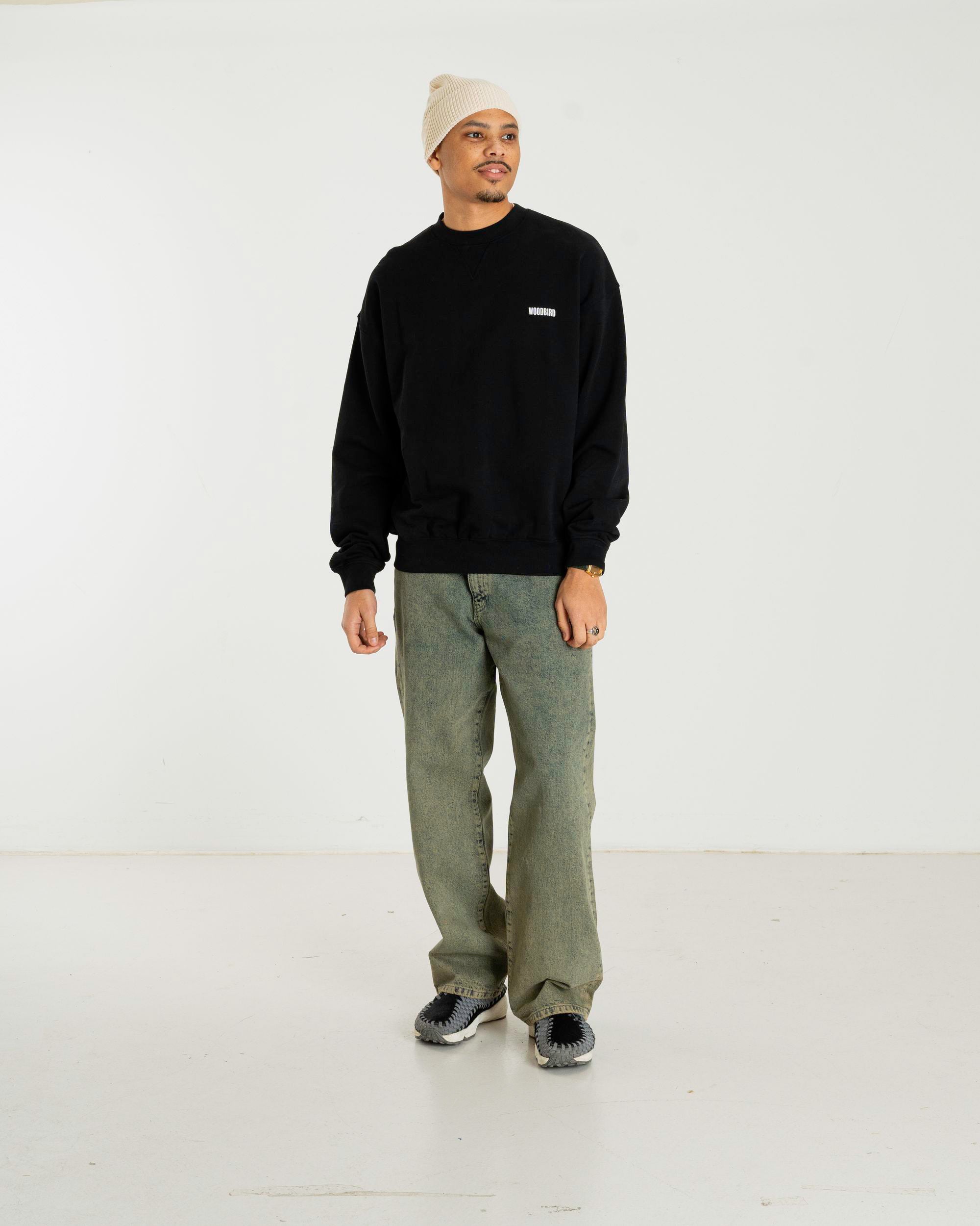 Woodbird WBCope Ganbei crew Sweats Black