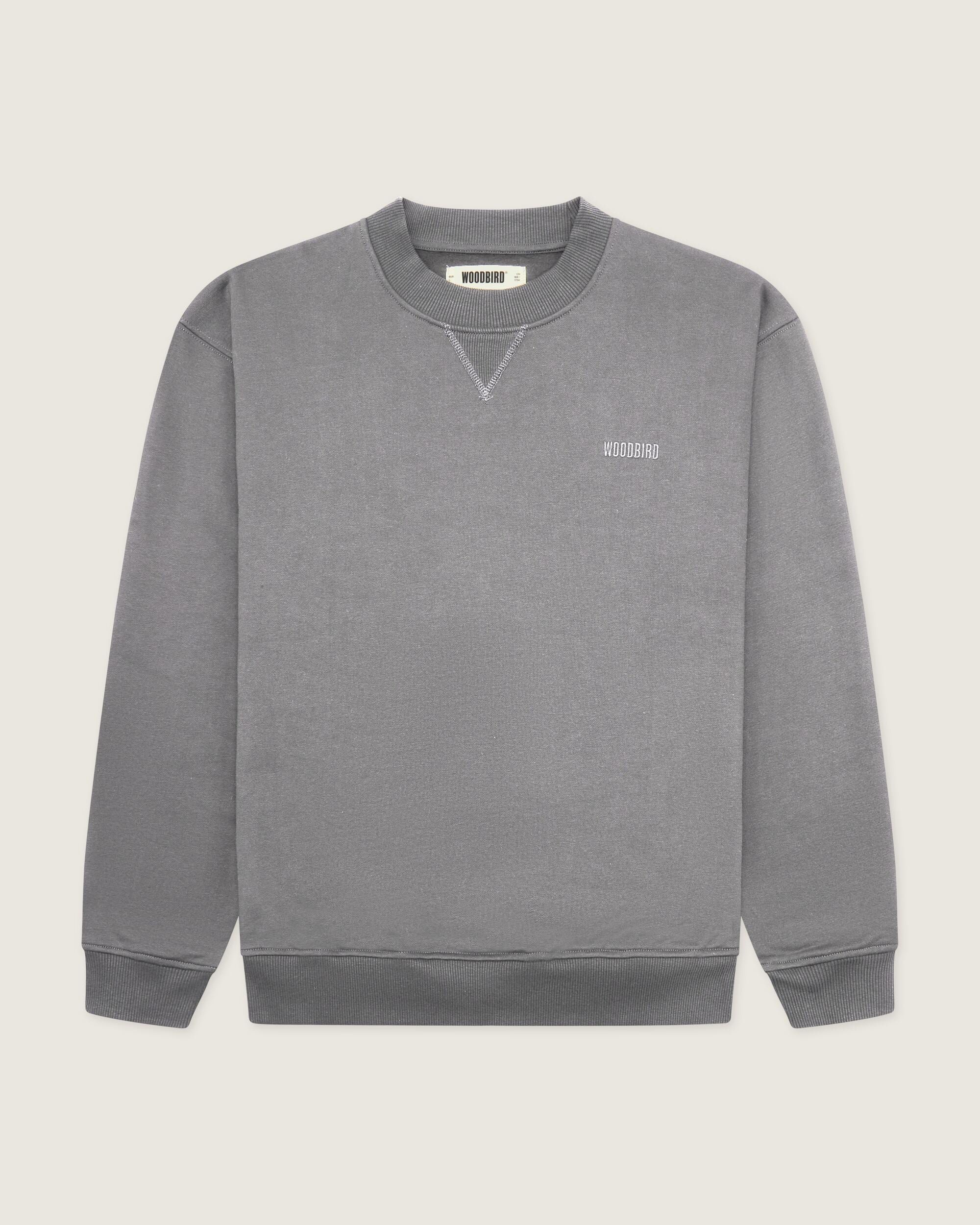 Woodbird WBCope Home Crew Sweats Antra Grey