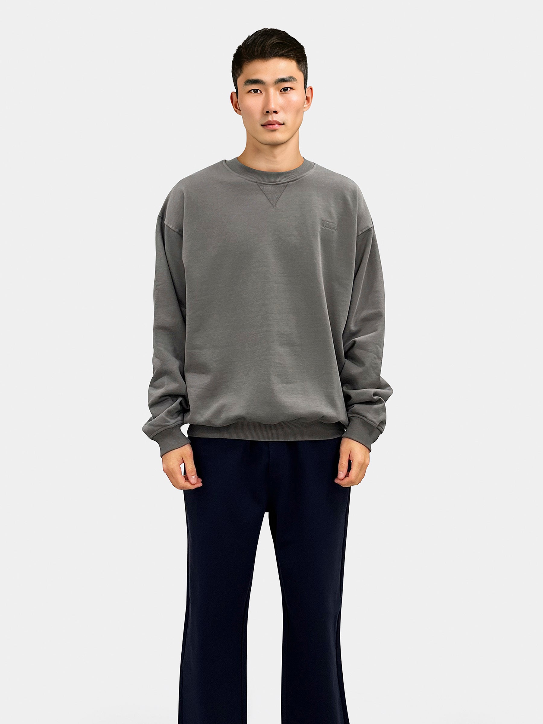 Woodbird WBCope Home Crew Sweats Antra Grey